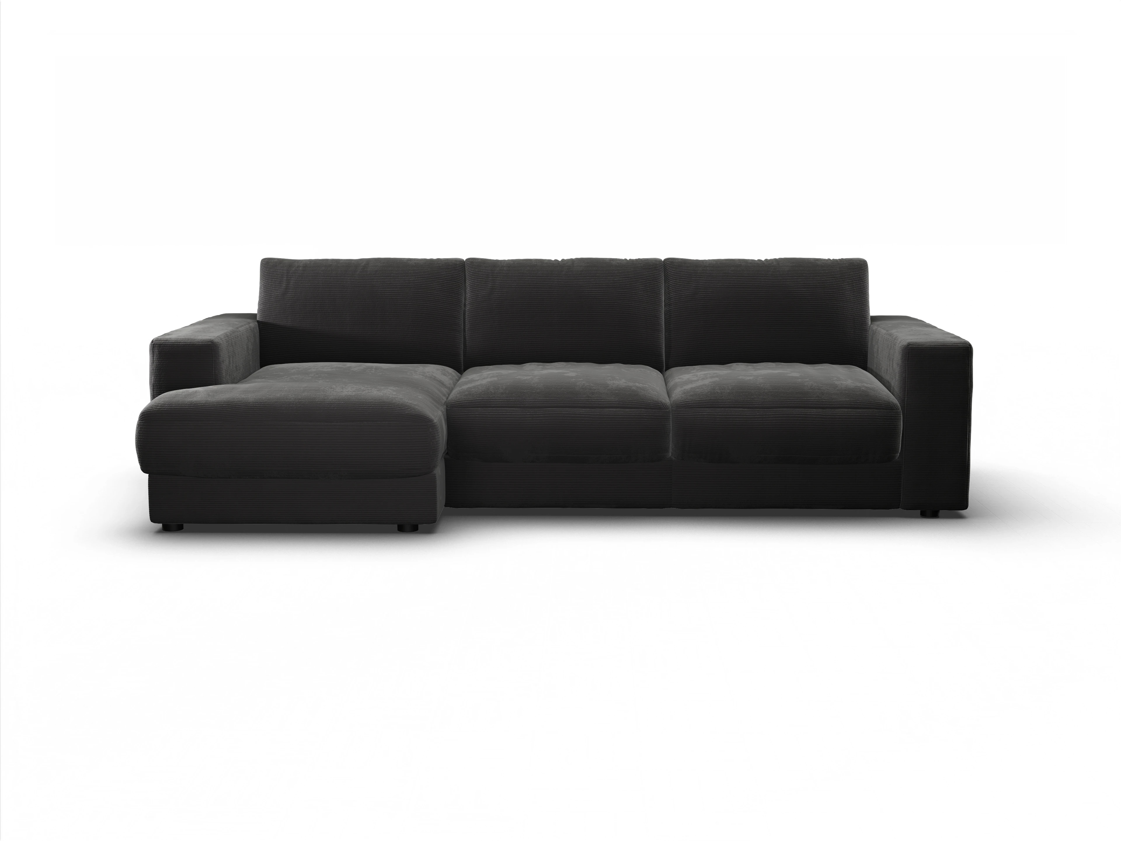 Ansicht des Produktes Mammut Plus 2.0 Ecksofa links Abschluss offen in Stoff Grau