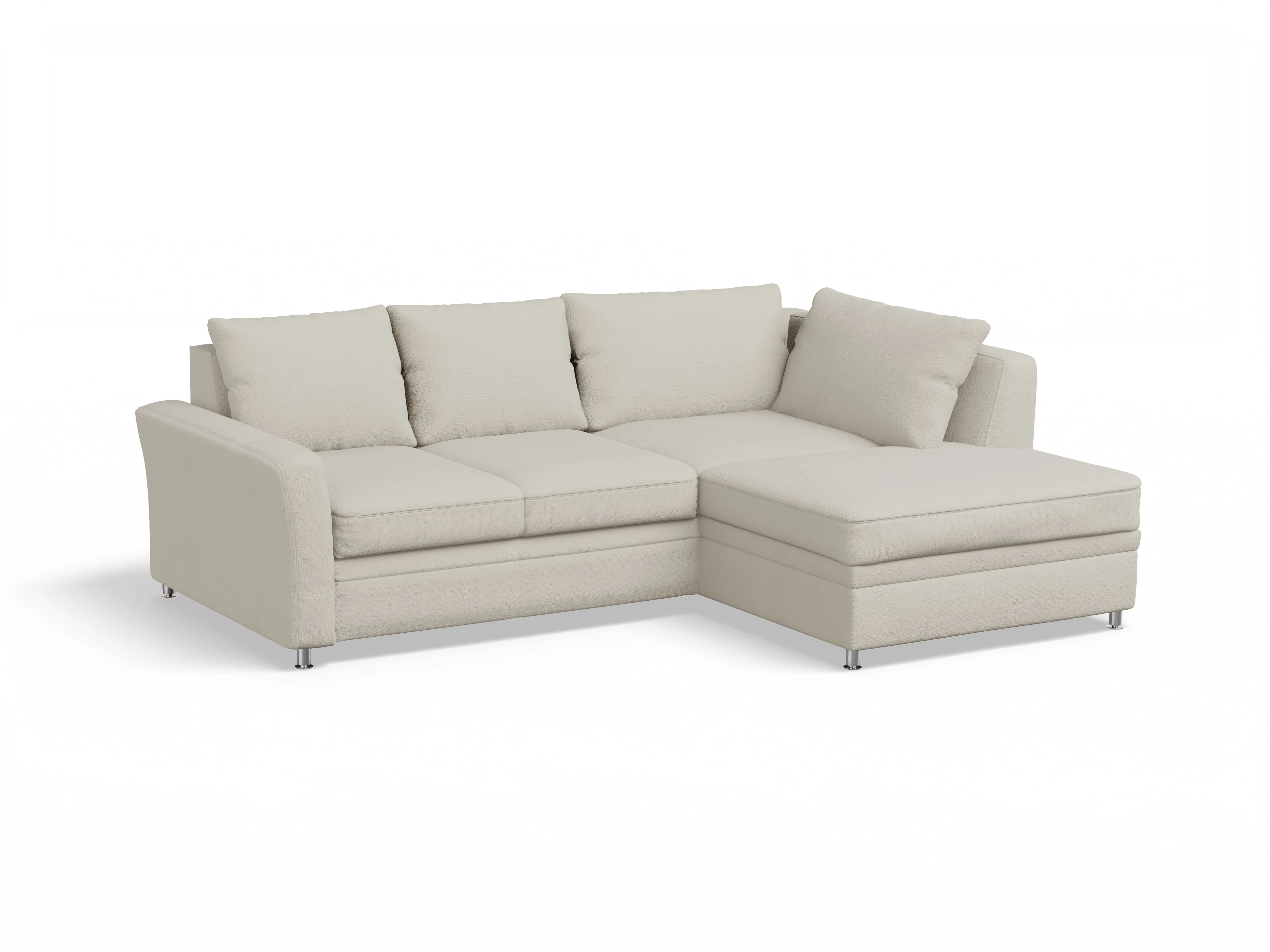 Ansicht des Produktes SC Smart 1011 Ecksofa rechts Abschluss offen in Stoff Beige