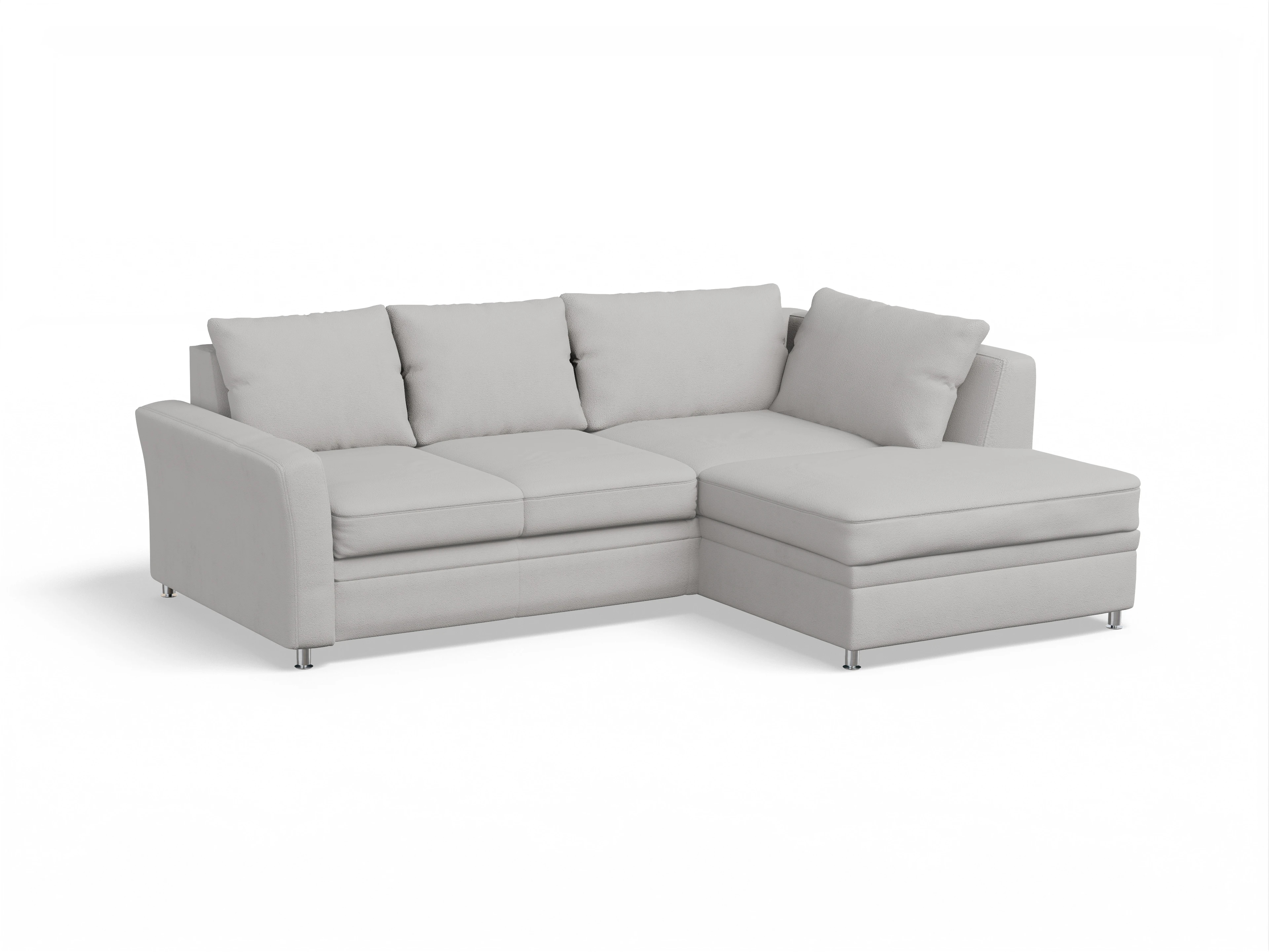Ansicht des Produktes SC Smart 1011 Ecksofa rechts Abschluss offen in Stoff Grau
