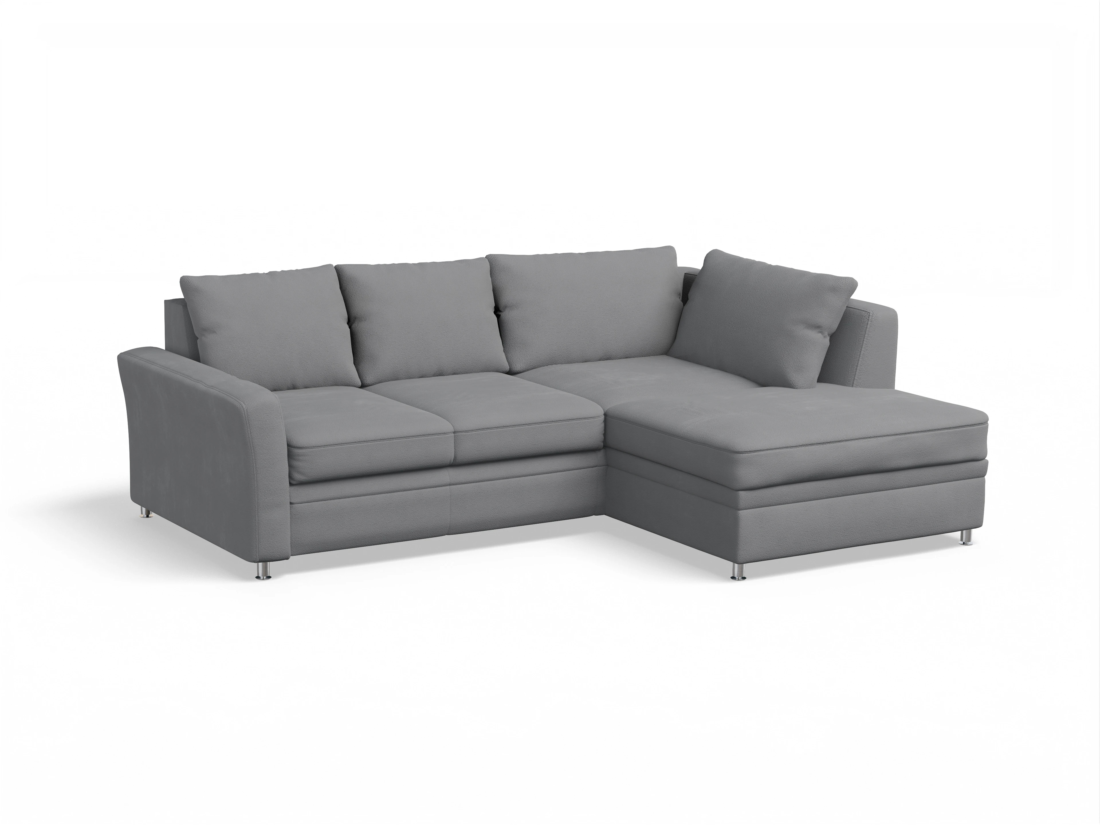 Sitz Concept smart 1011 Kombielement Small R Ansicht des Produktes SC Smart 1011 Ecksofa rechts Abschluss offen in Stoff Grau