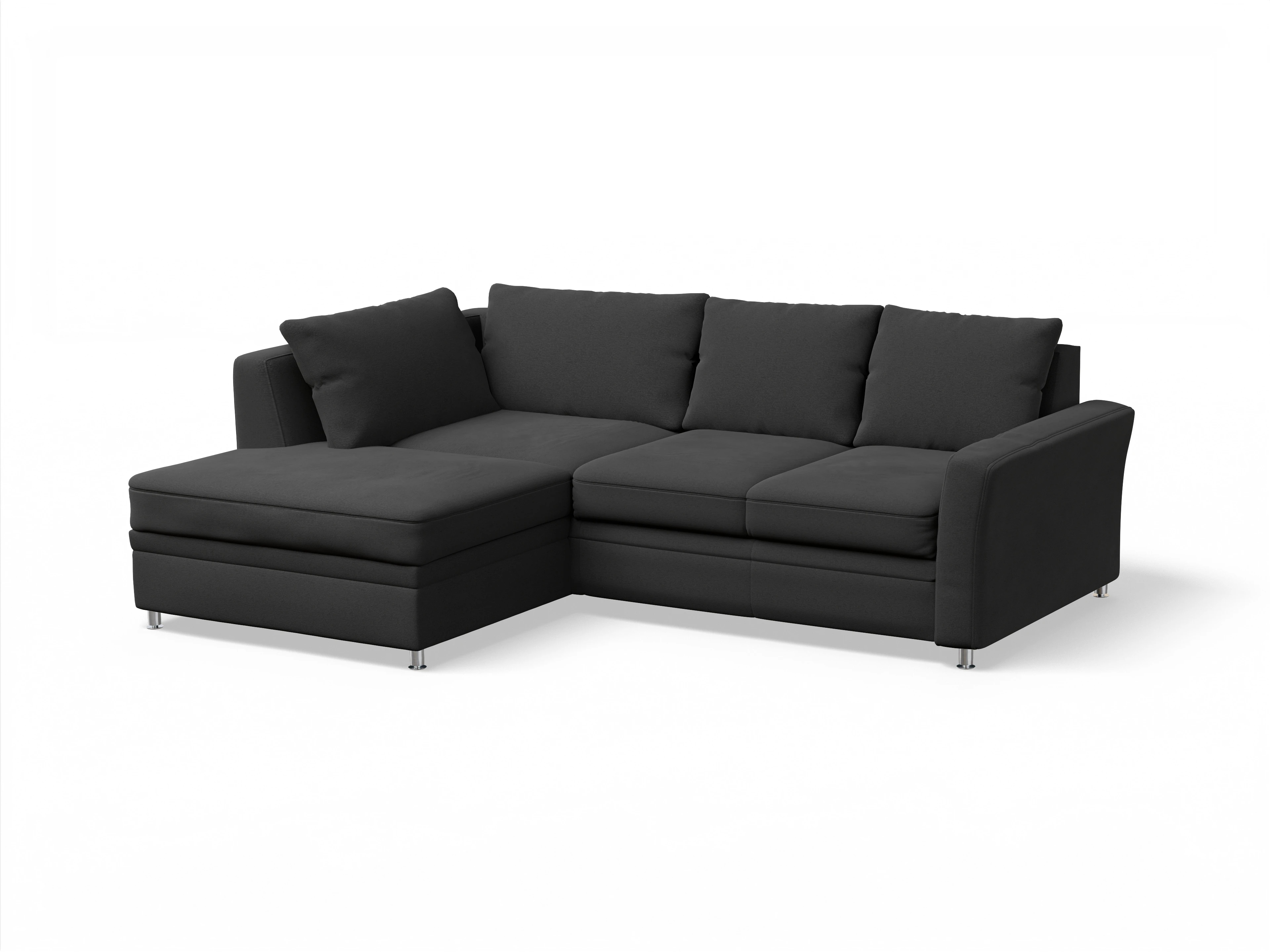 Ansicht des Produktes SC Smart 1011 Ecksofa links Abschluss offen in Stoff Grau