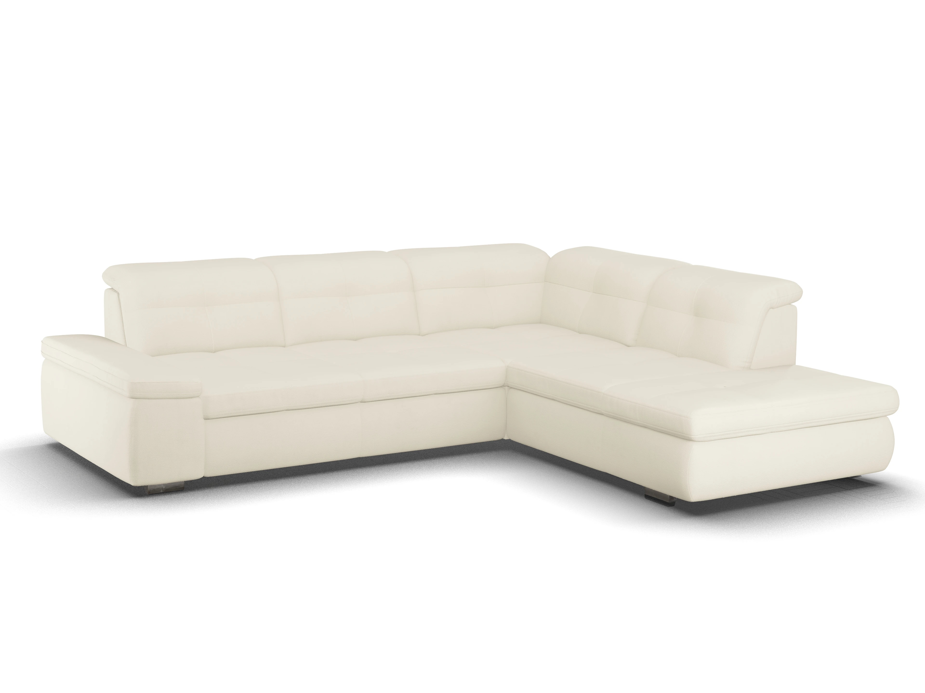 Ansicht des Produktes SC Smart 1001 Ecksofa rechts Abschluss offen in Stoff Beige