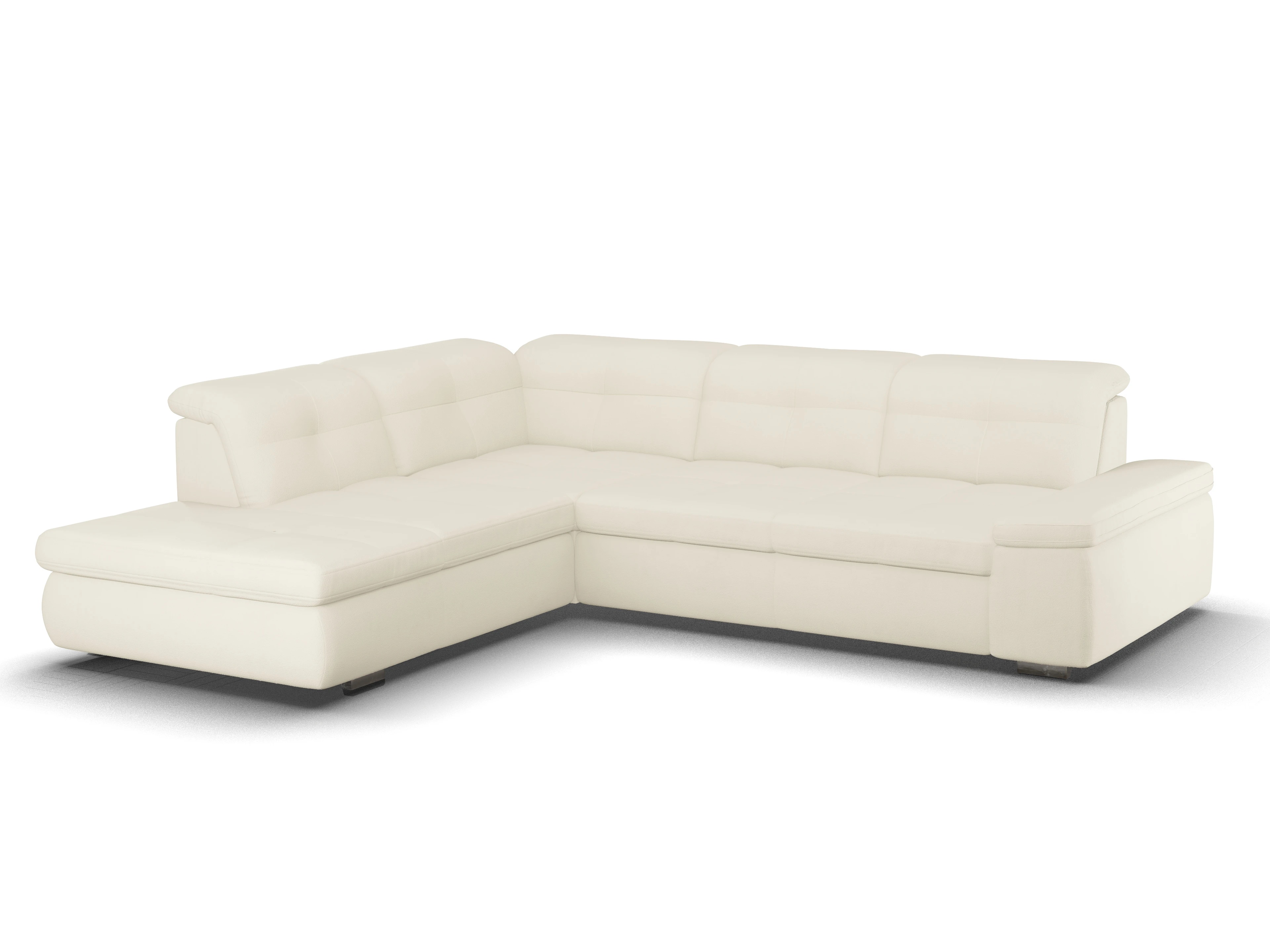 Ansicht des Produktes SC Smart 1001 Ecksofa links Abschluss offen in Stoff Beige