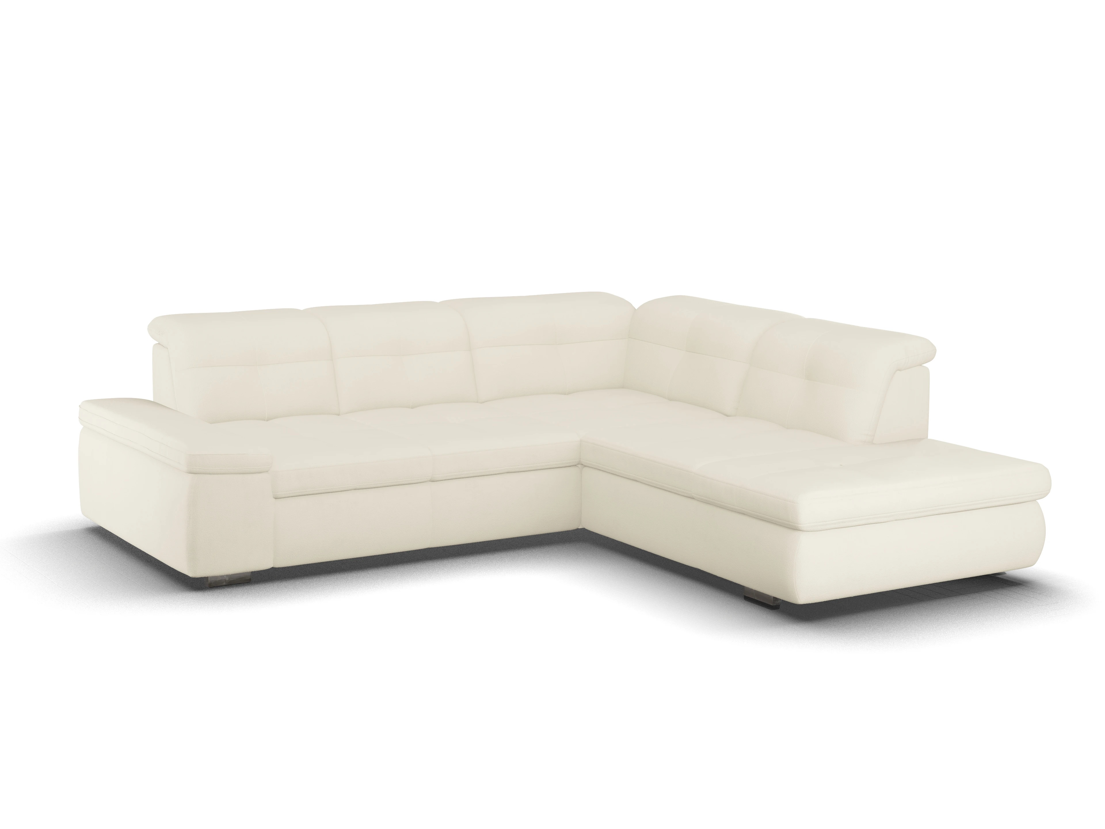 Ansicht des Produktes SC Smart 1001 Ecksofa rechts Abschluss offen in Stoff Beige