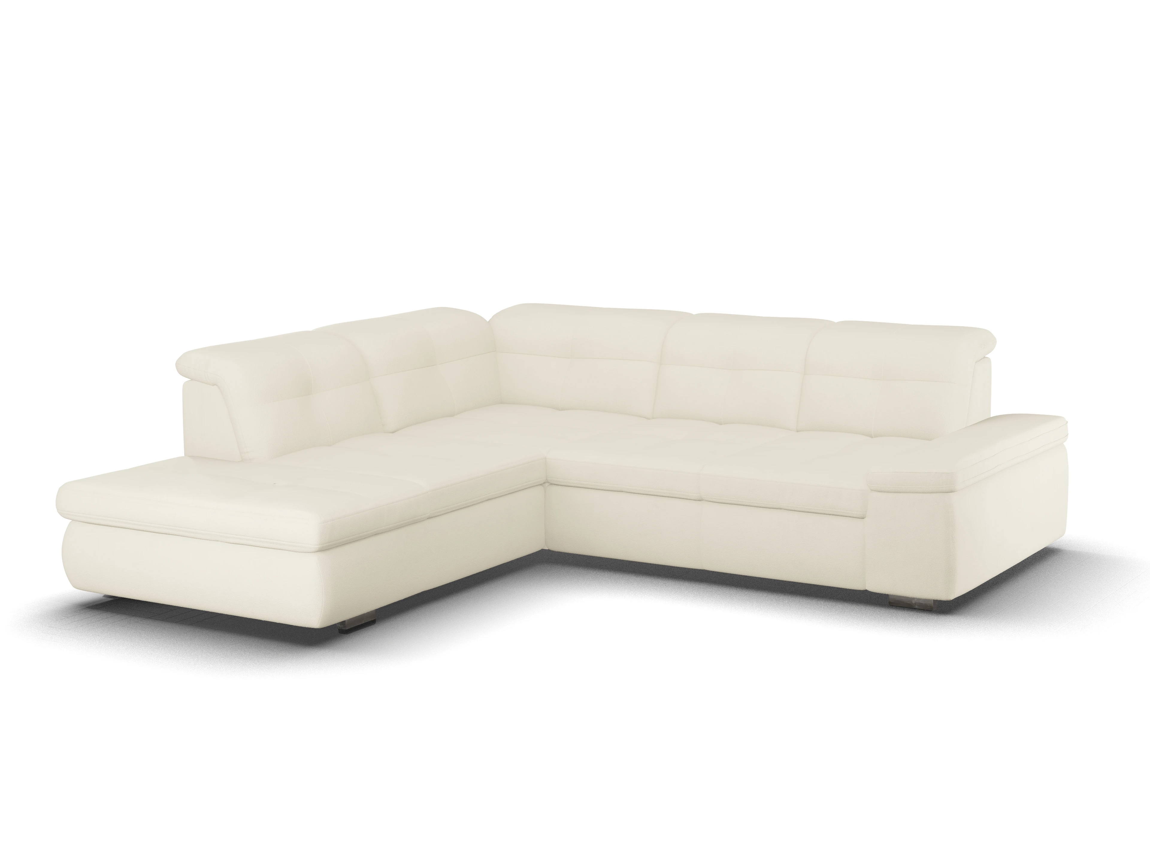 Ansicht des Produktes SC Smart 1001 Ecksofa links Abschluss offen in Stoff Beige