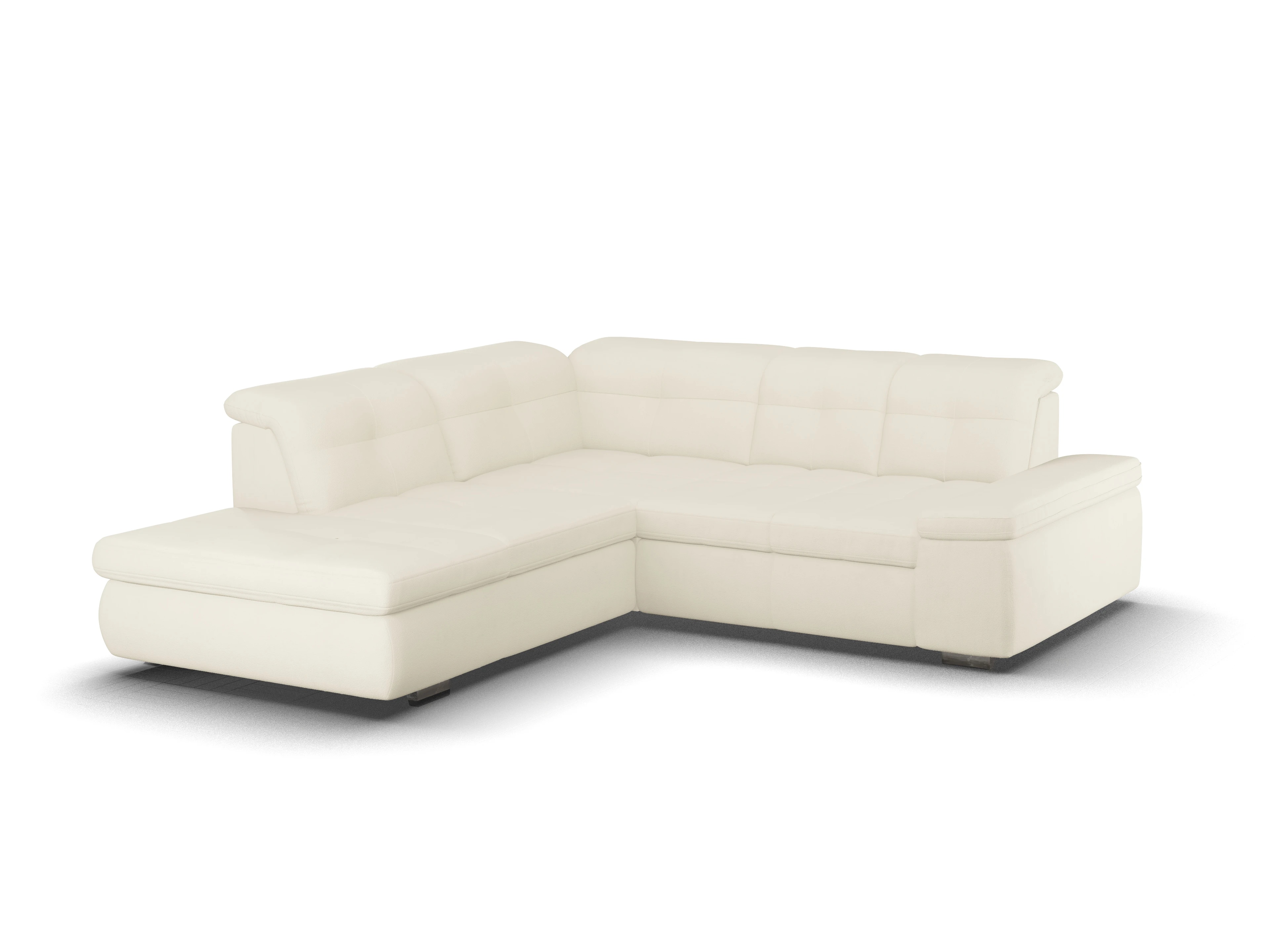 Ansicht des Produktes SC Smart 1001 Ecksofa links Abschluss offen in Stoff Beige