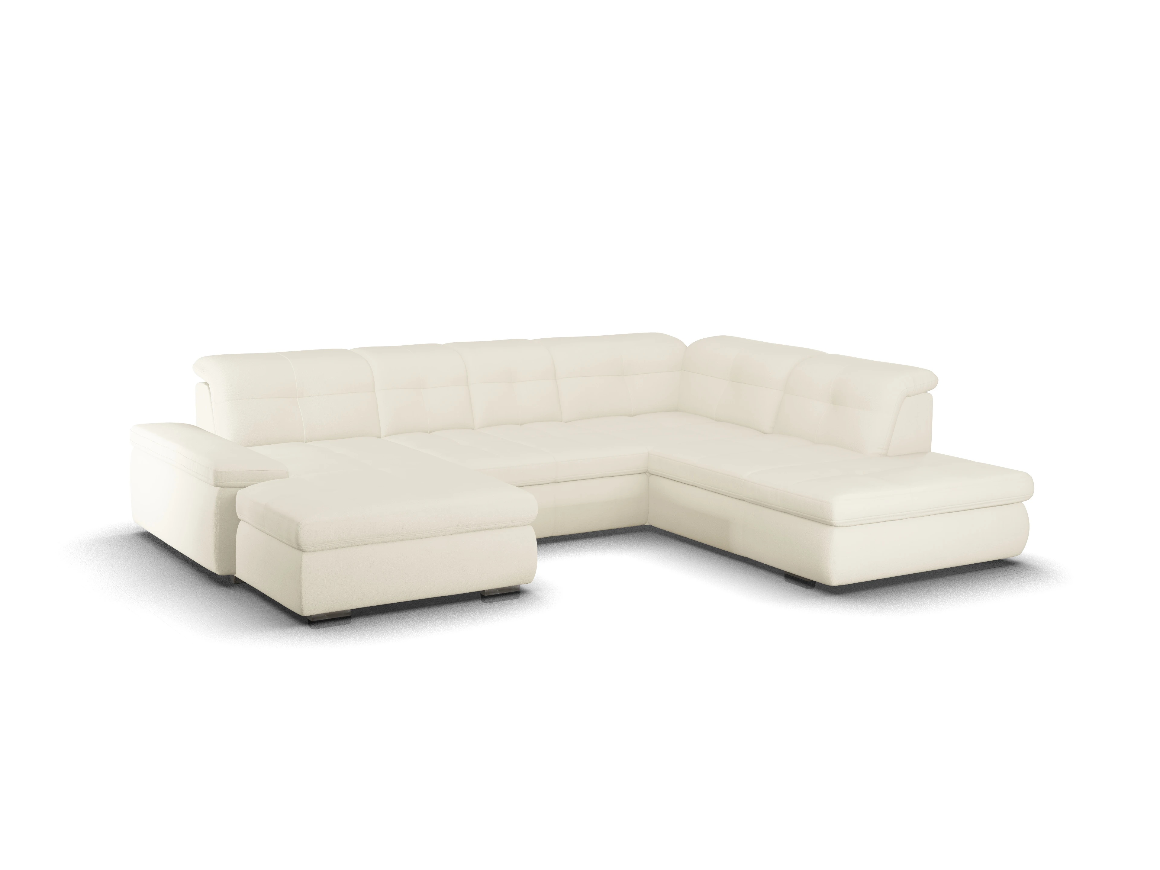 Ansicht des Produktes SC Smart 1001 Wohnlandschaft offen beidseitig in Stoff Beige