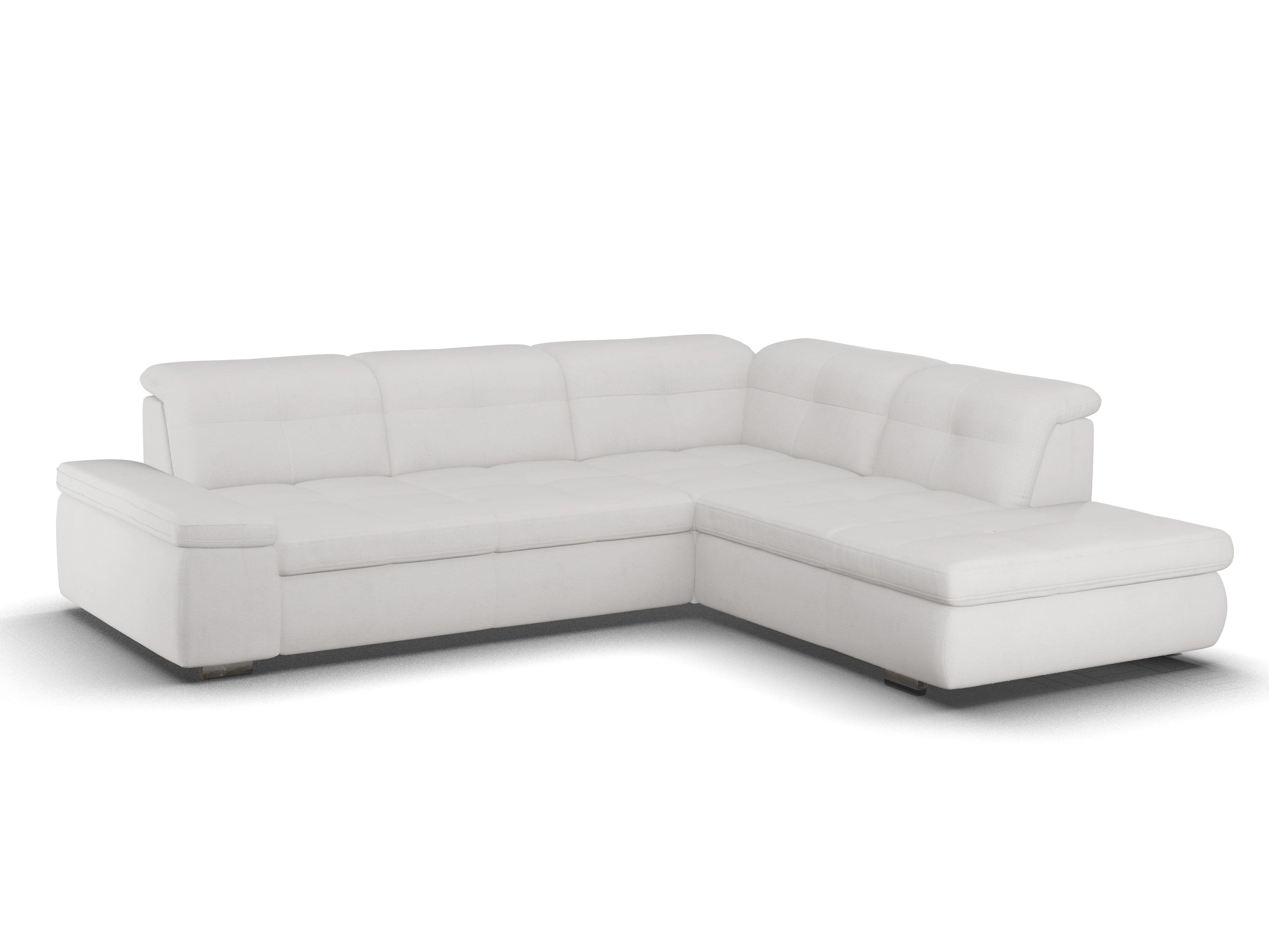 Ansicht des Produktes SC Smart 1001 Ecksofa rechts Abschluss offen in Stoff Grau