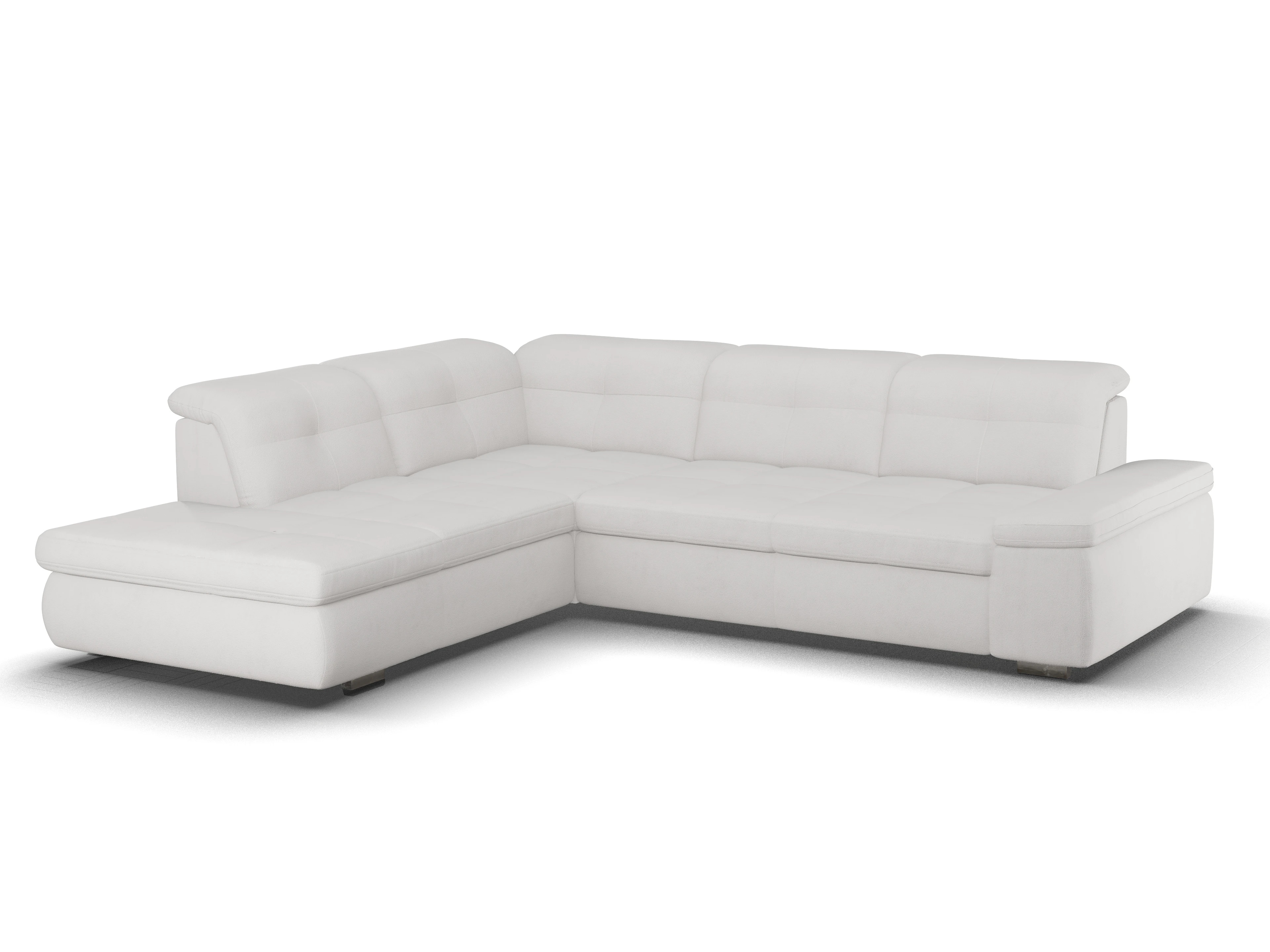 Ansicht des Produktes SC Smart 1001 Ecksofa links Abschluss offen in Stoff Grau