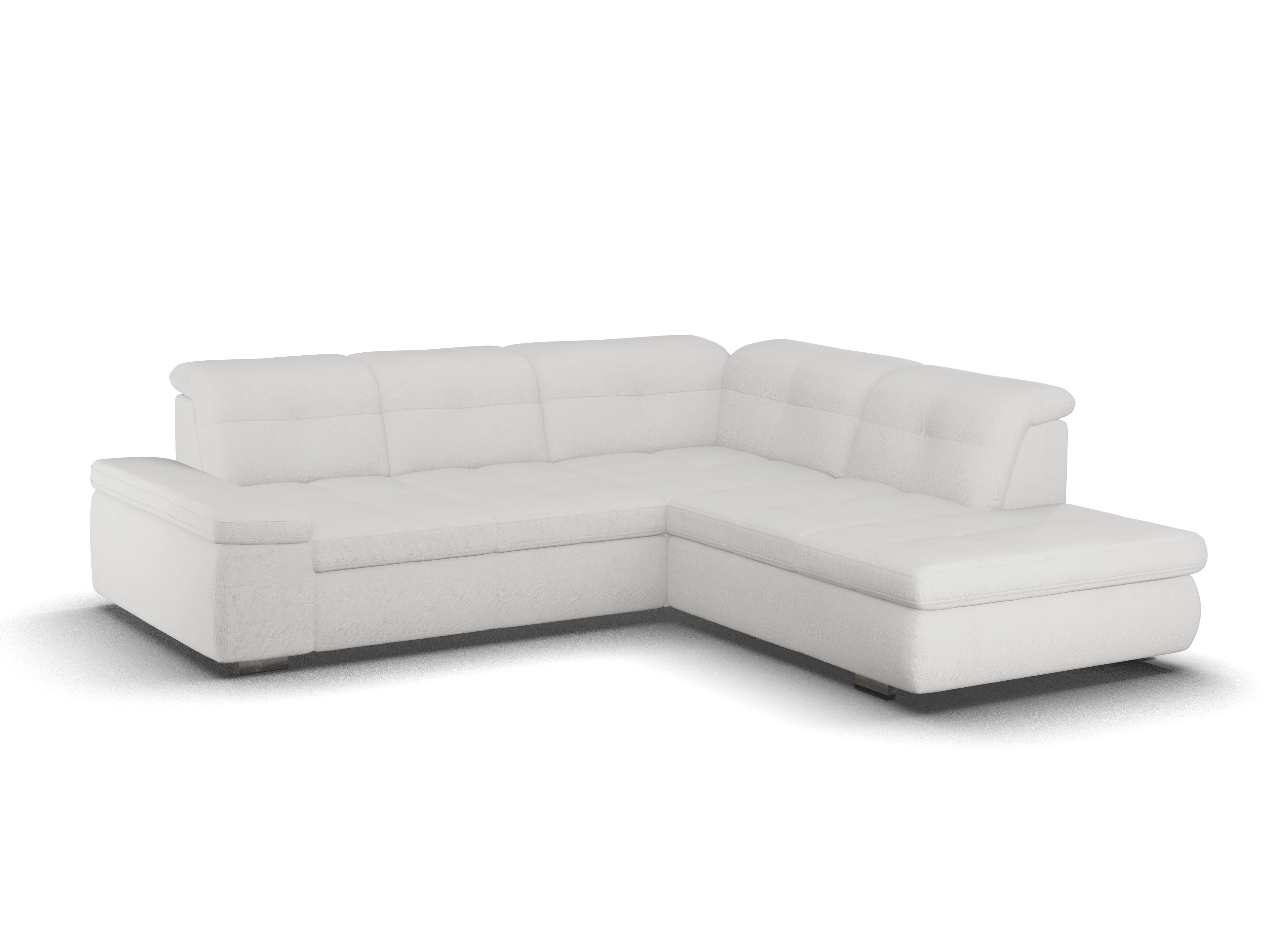 Ansicht des Produktes SC Smart 1001 Ecksofa rechts Abschluss offen in Stoff Grau