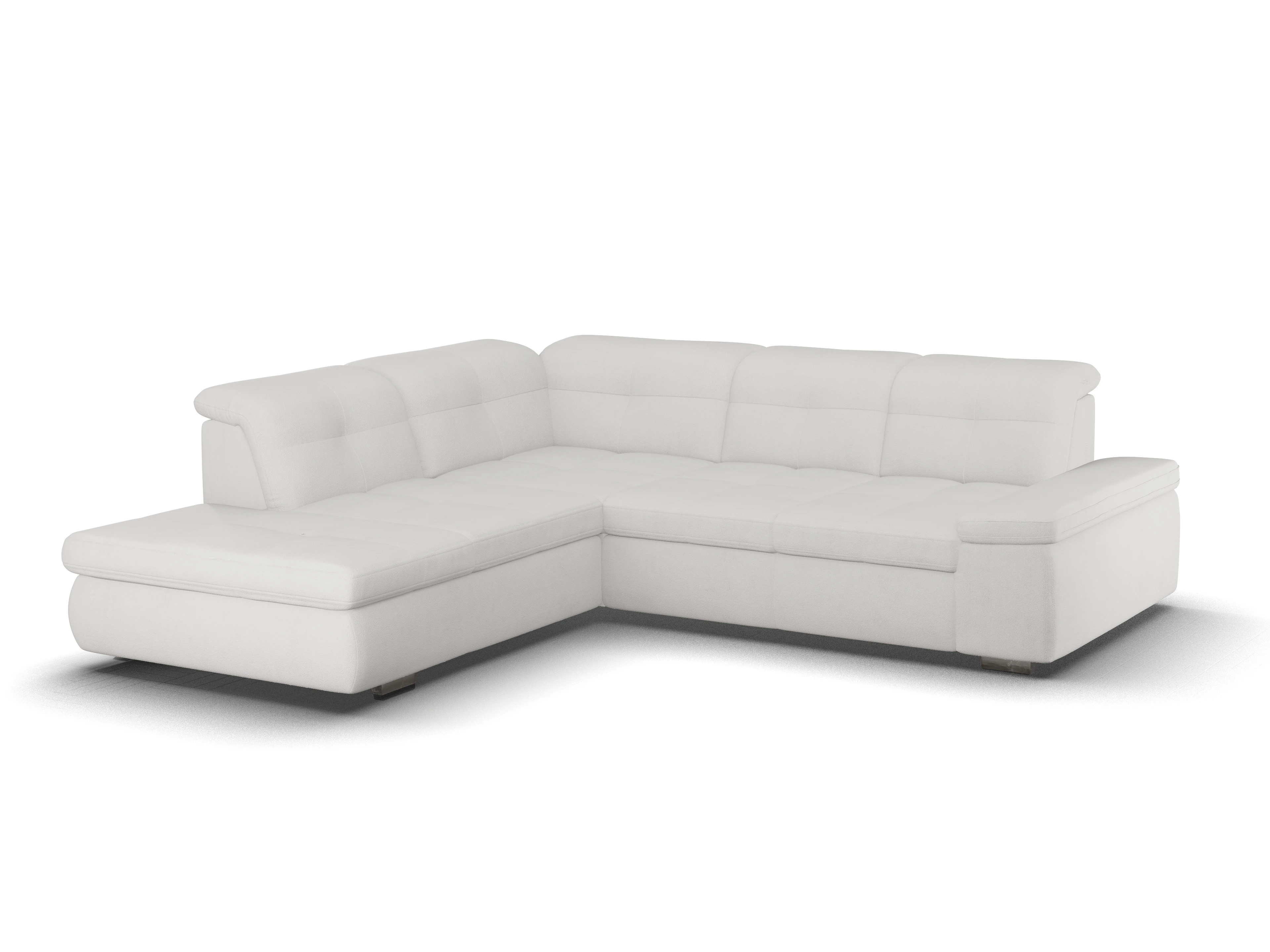 Ansicht des Produktes SC Smart 1001 Ecksofa links Abschluss offen in Stoff Grau