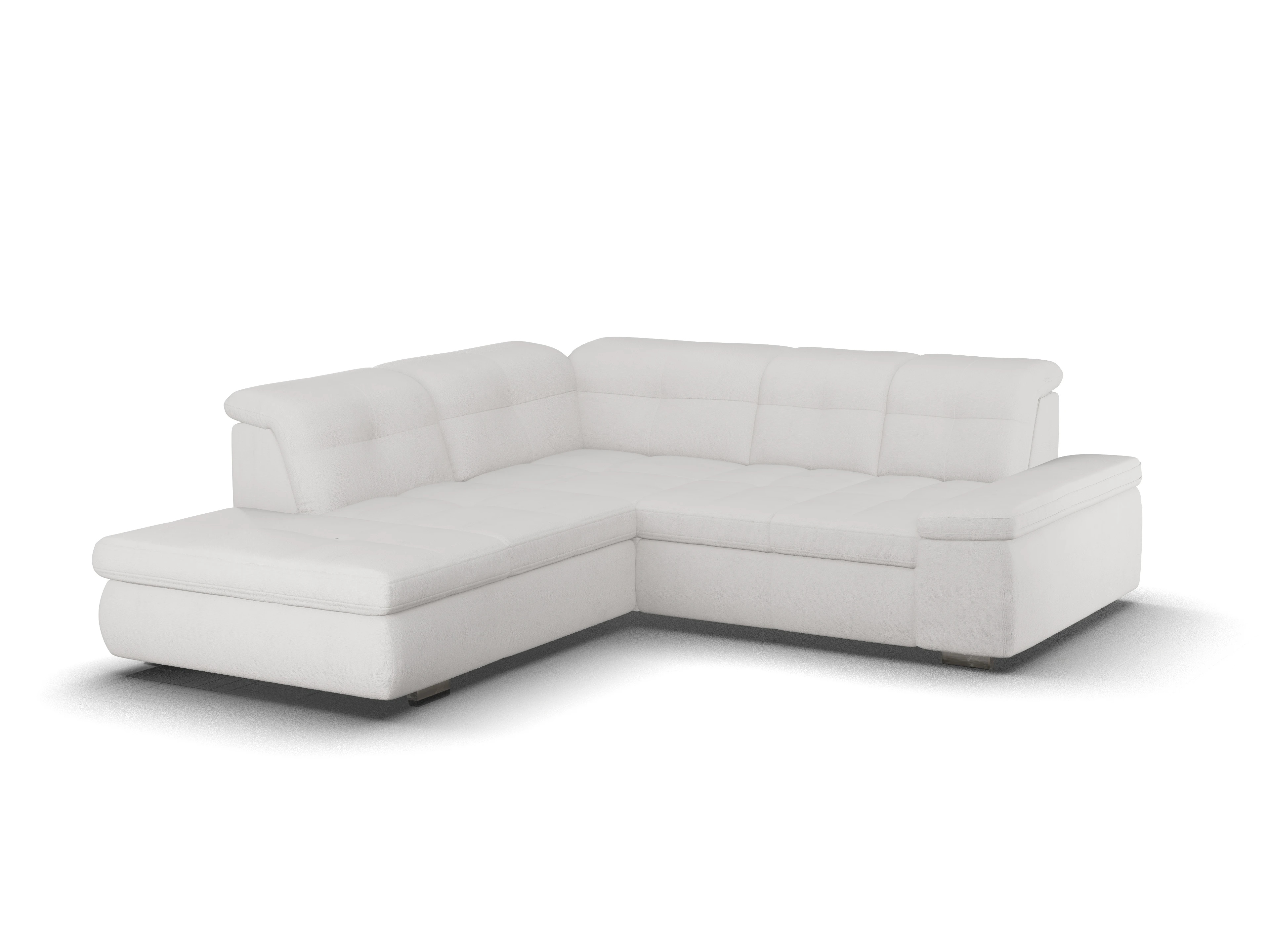 Ansicht des Produktes SC Smart 1001 Ecksofa links Abschluss offen in Stoff Grau