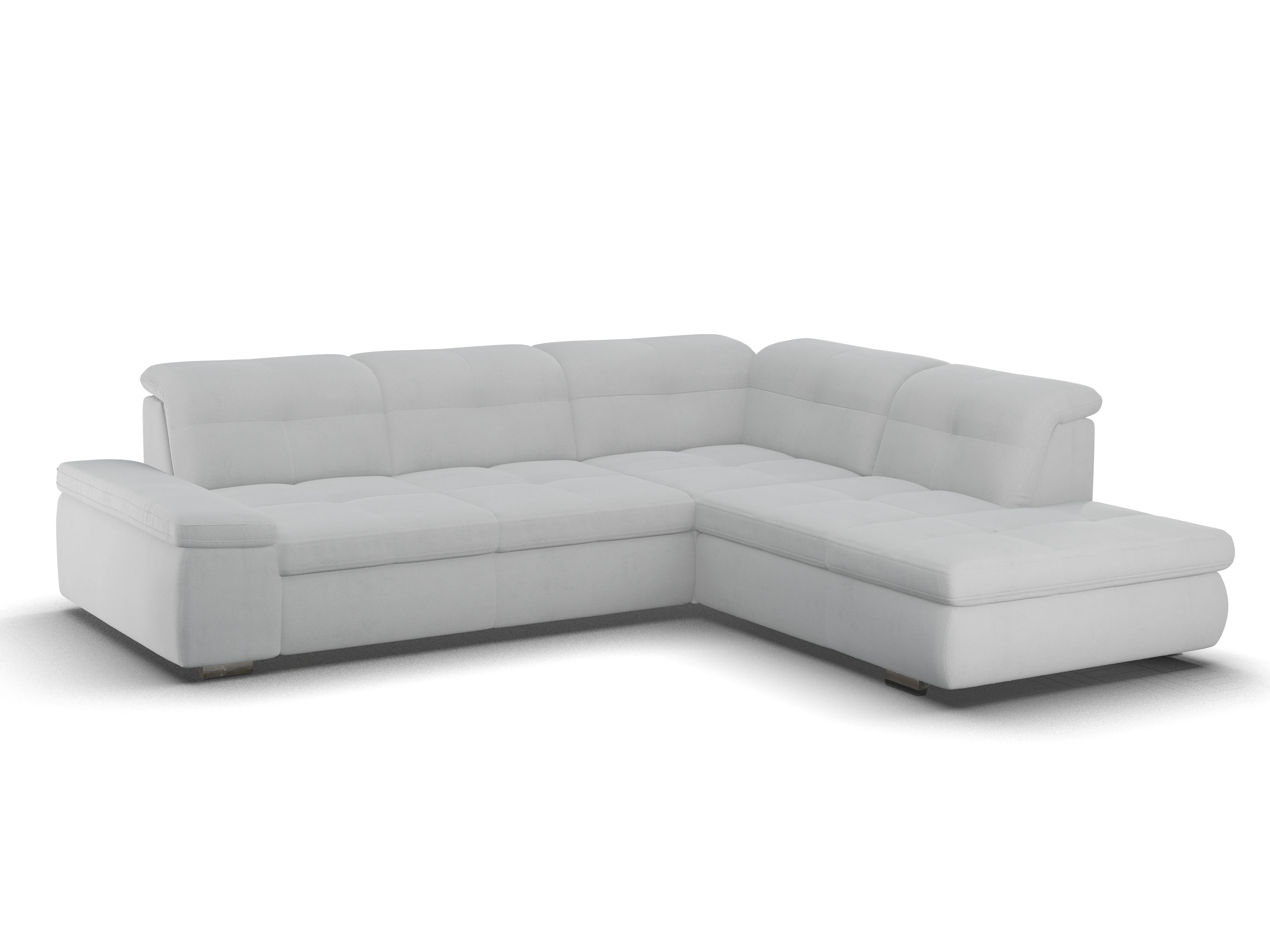 Ansicht des Produktes SC Smart 1001 Ecksofa rechts Abschluss offen in Stoff Grau