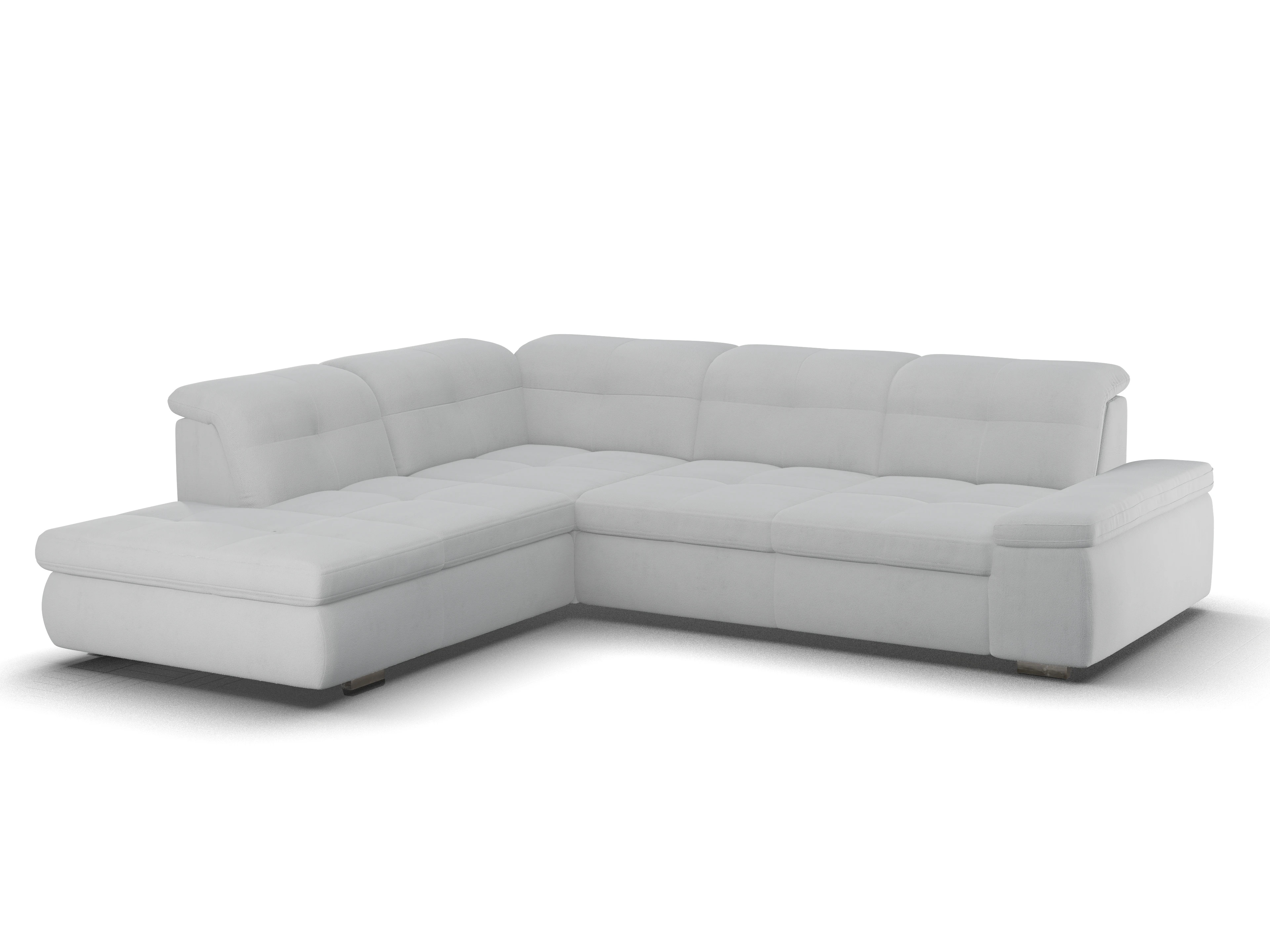 Ansicht des Produktes SC Smart 1001 Ecksofa links Abschluss offen in Stoff Grau
