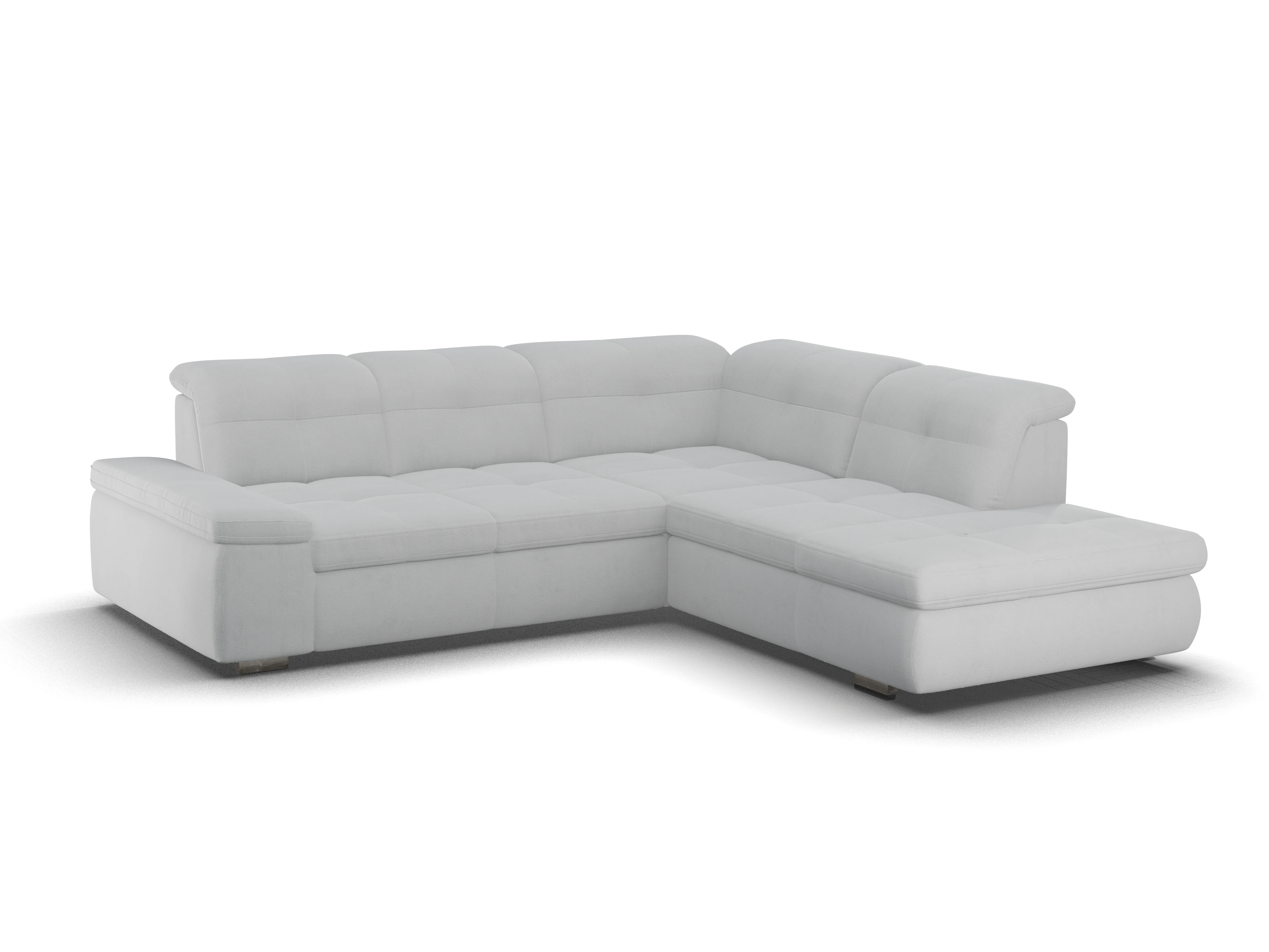 Ansicht des Produktes SC Smart 1001 Ecksofa rechts Abschluss offen in Stoff Grau