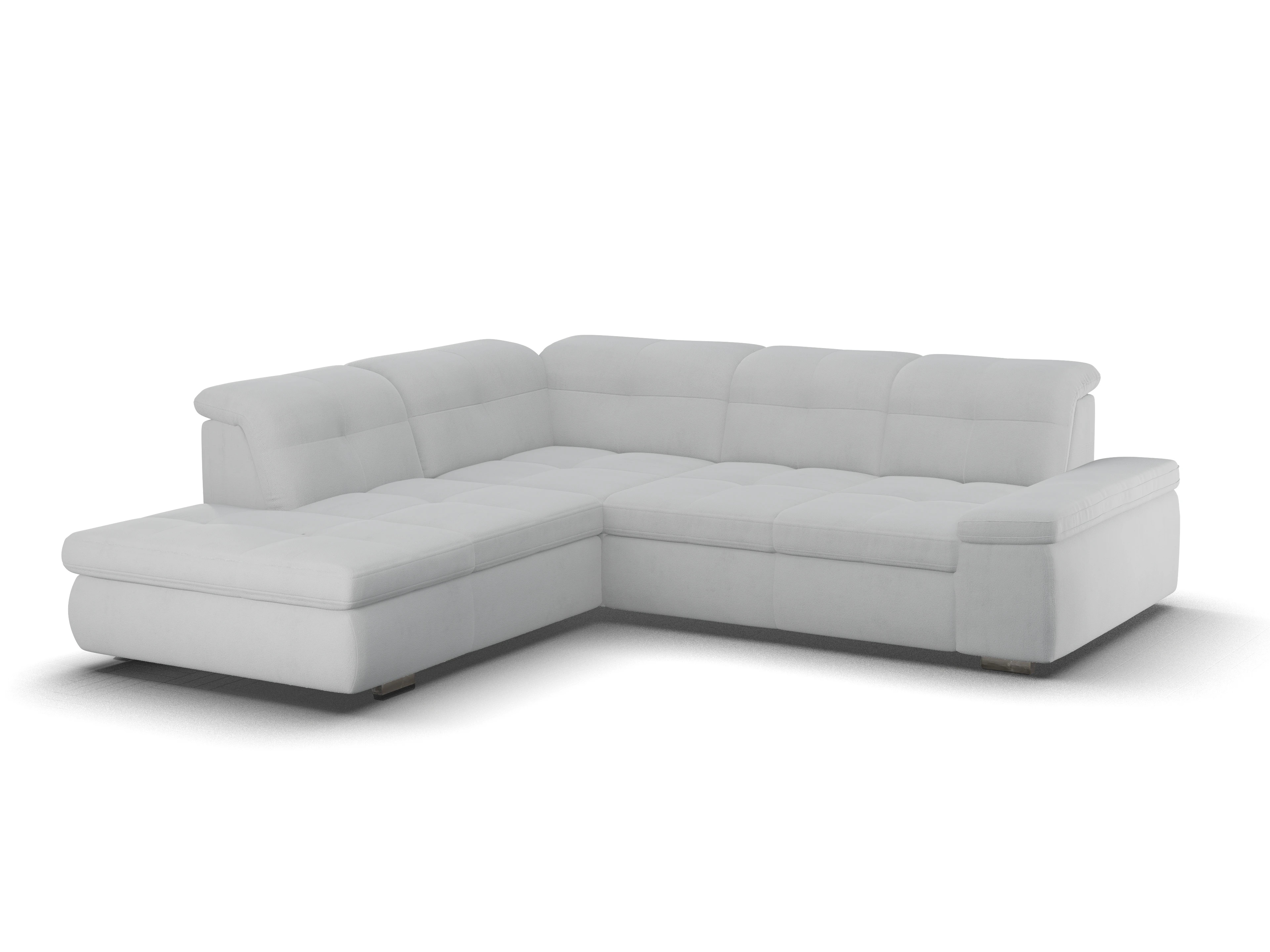 Ansicht des Produktes SC Smart 1001 Ecksofa links Abschluss offen in Stoff Grau