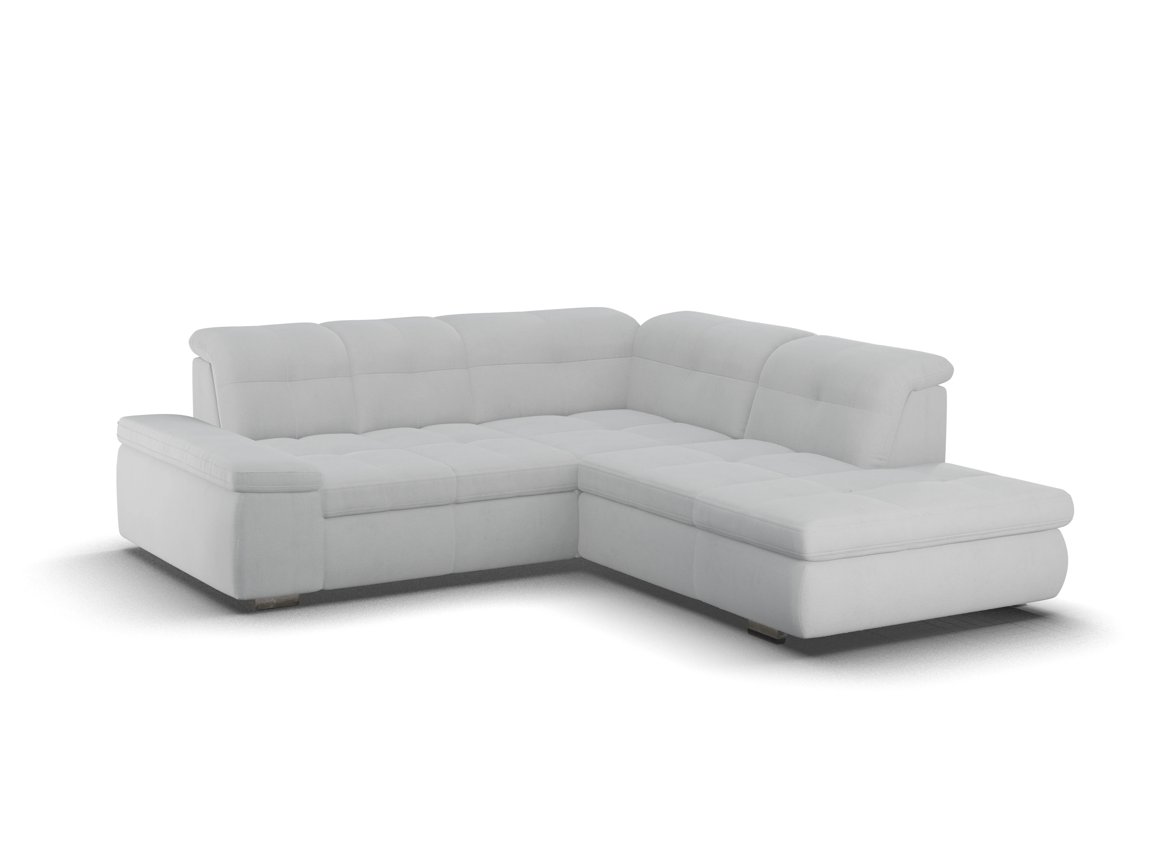 Ansicht des Produktes SC Smart 1001 Ecksofa rechts Abschluss offen in Stoff Grau