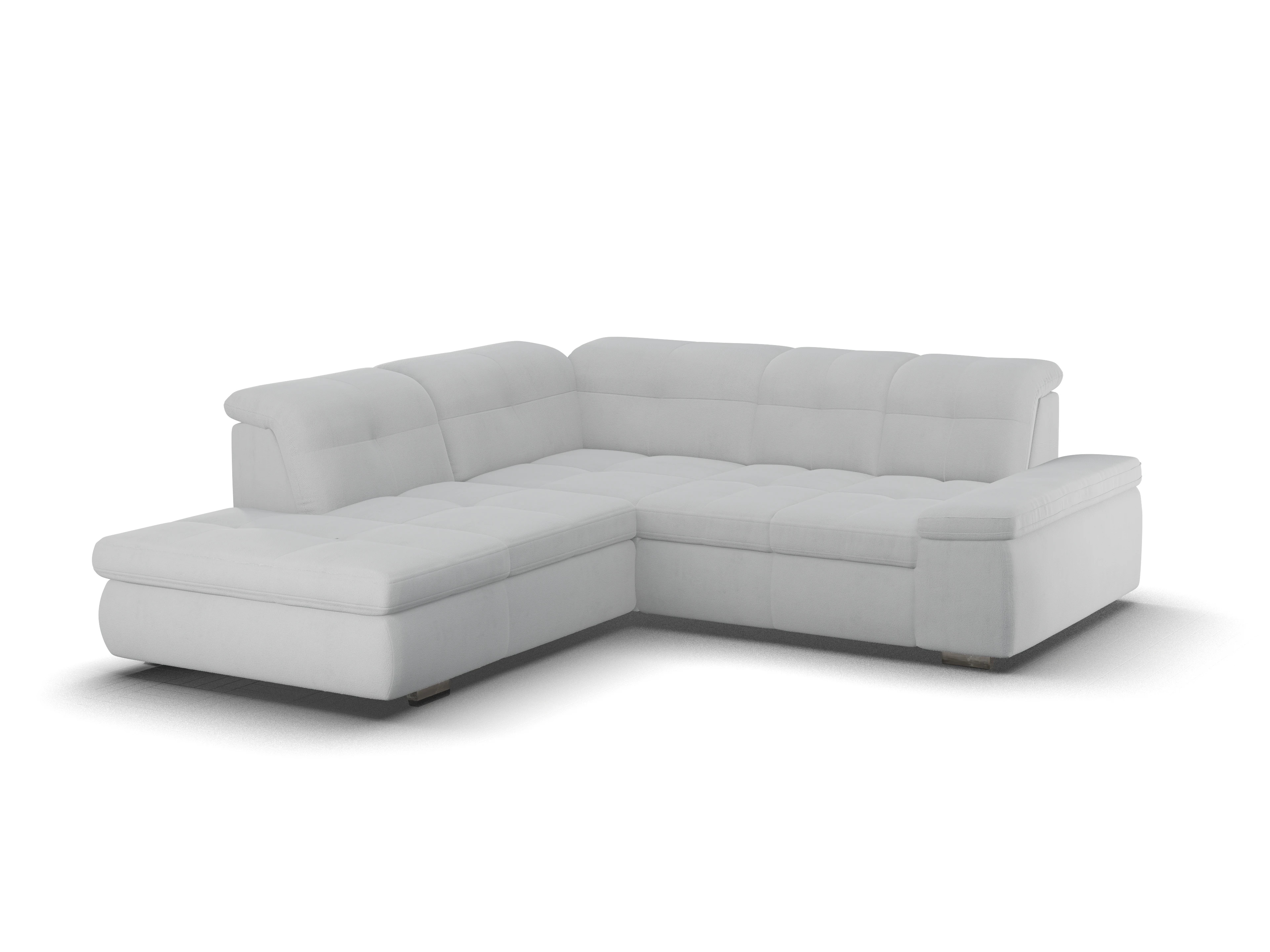 Sitz Concept smart 1001 Ecksofa 1,5Aho SE Small L Ansicht des Produktes SC Smart 1001 Ecksofa links Abschluss offen in Stoff Grau
