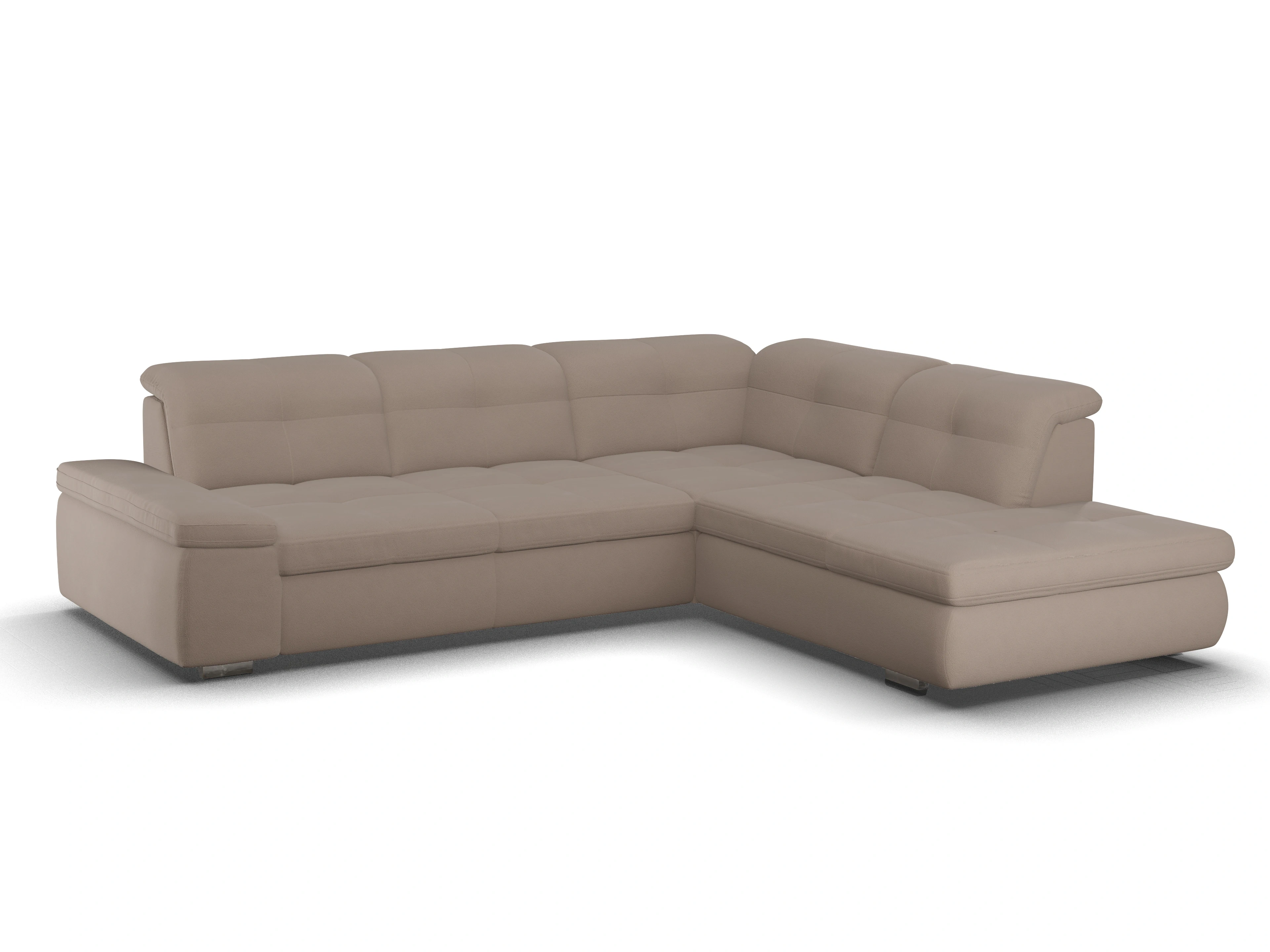 Ansicht des Produktes SC Smart 1001 Ecksofa rechts Abschluss offen in Stoff Beige