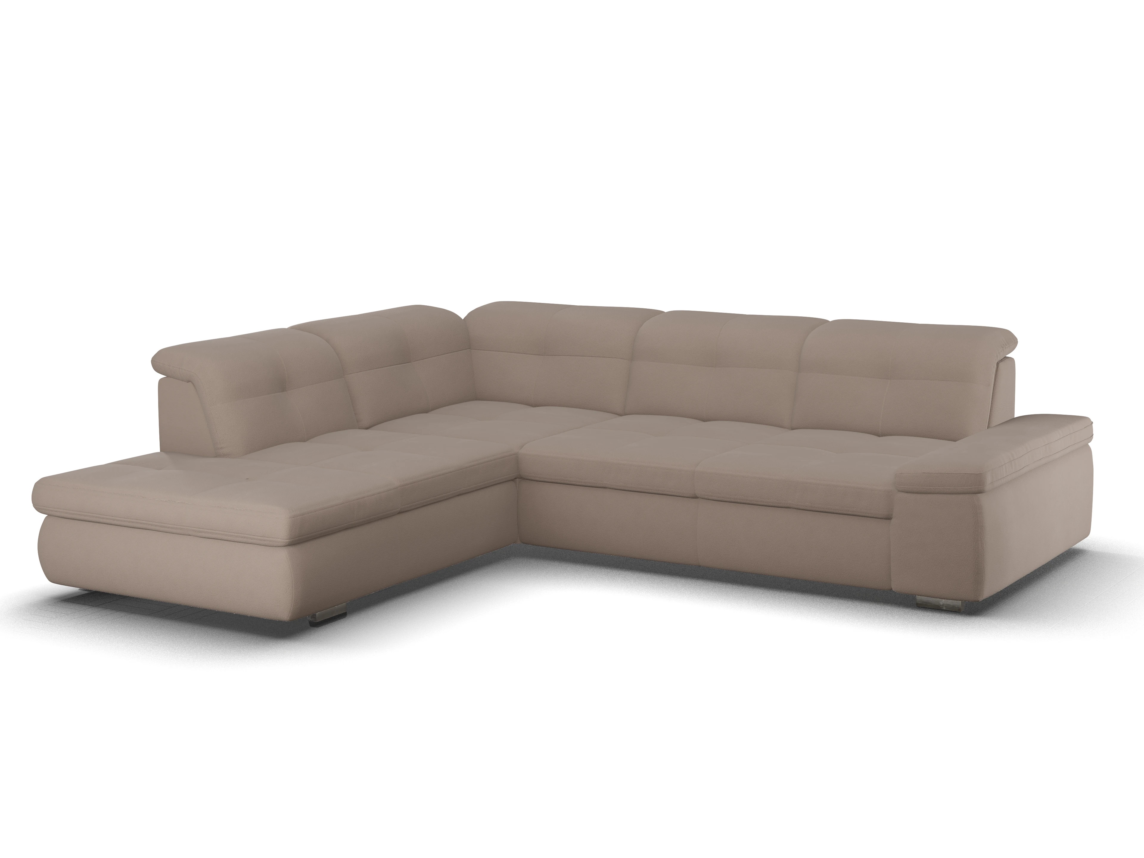 Sitz Concept smart 1001 Ecksofa 1,5Aho SE Large L Ansicht des Produktes SC Smart 1001 Ecksofa links Abschluss offen in Stoff Beige