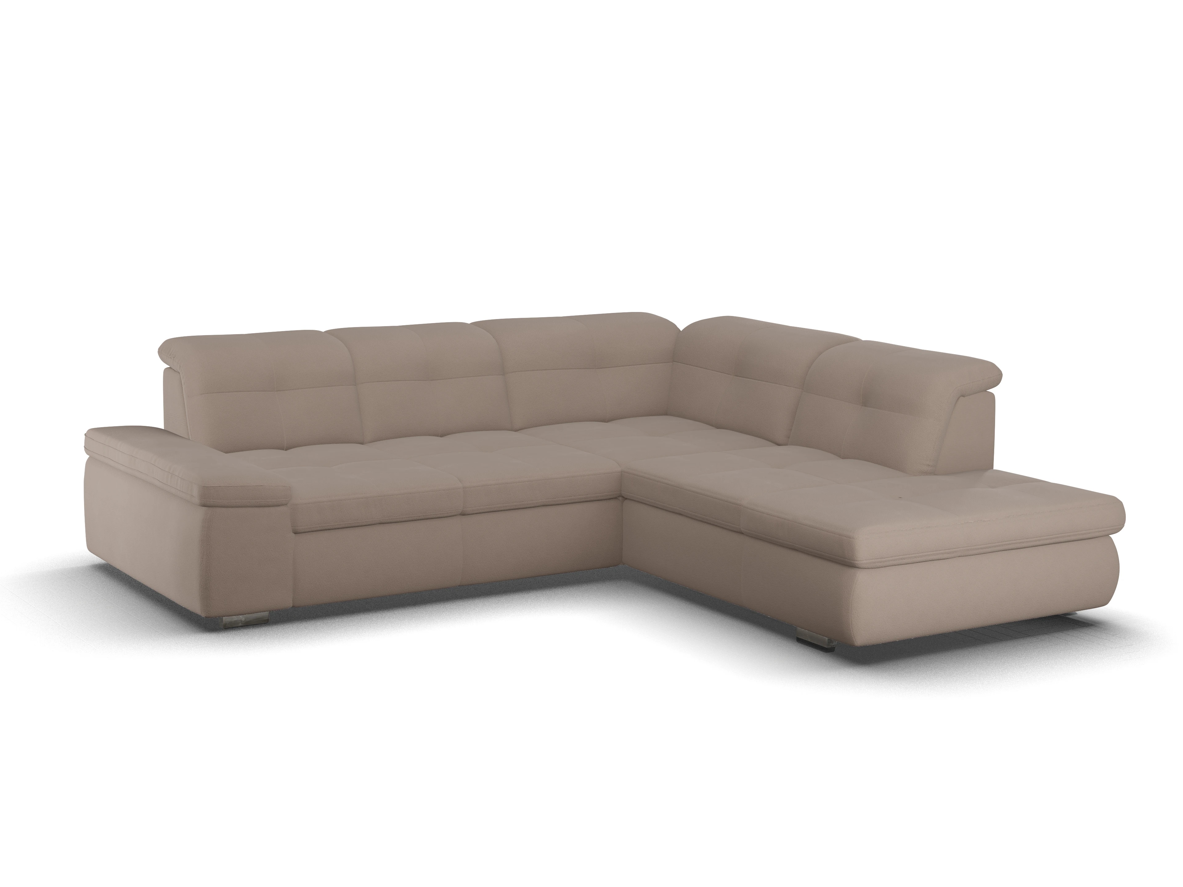 Ansicht des Produktes SC Smart 1001 Ecksofa rechts Abschluss offen in Stoff Beige