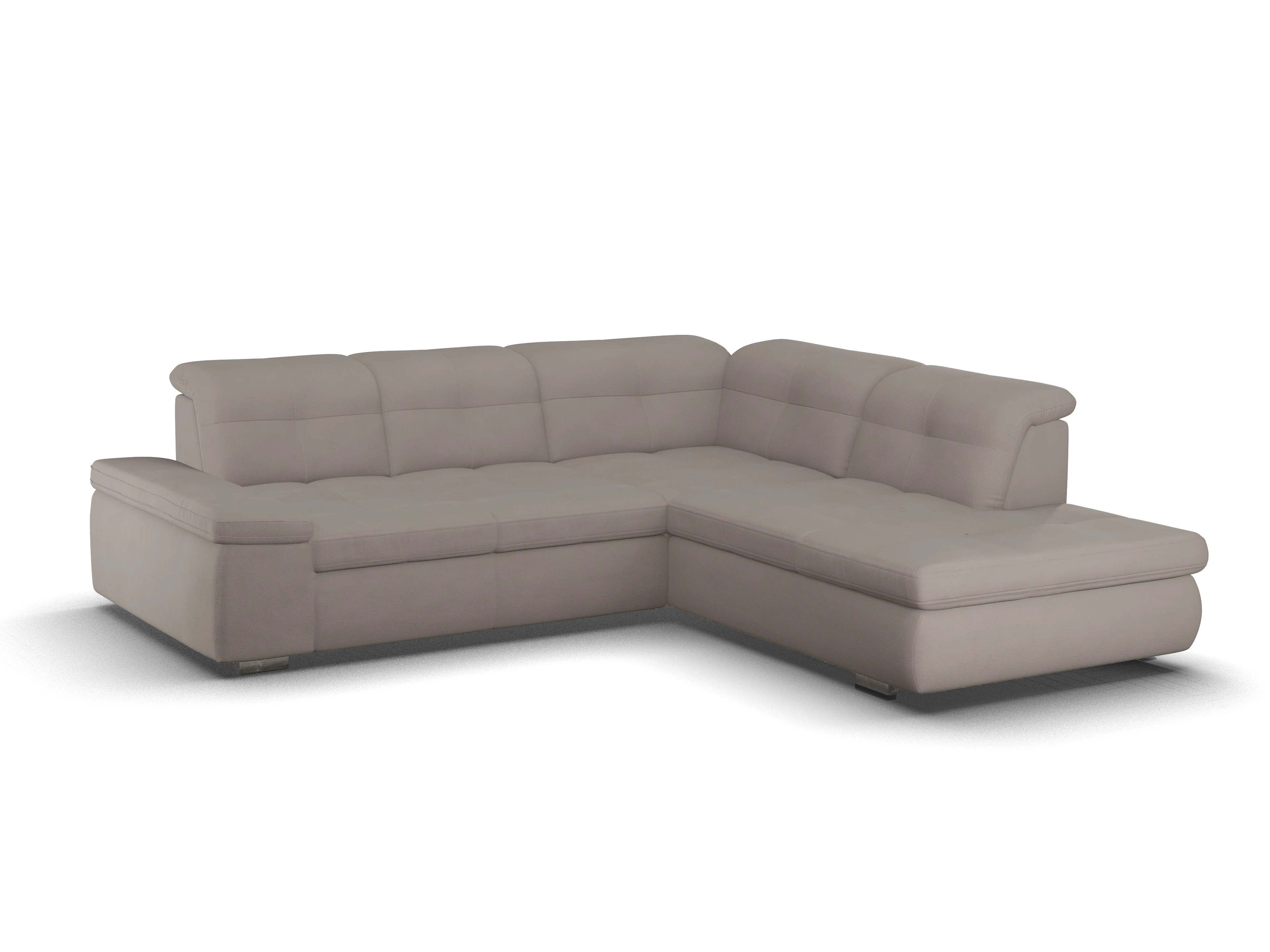 Ansicht des Produktes SC Smart 1001 Ecksofa rechts Abschluss offen in Stoff Braun