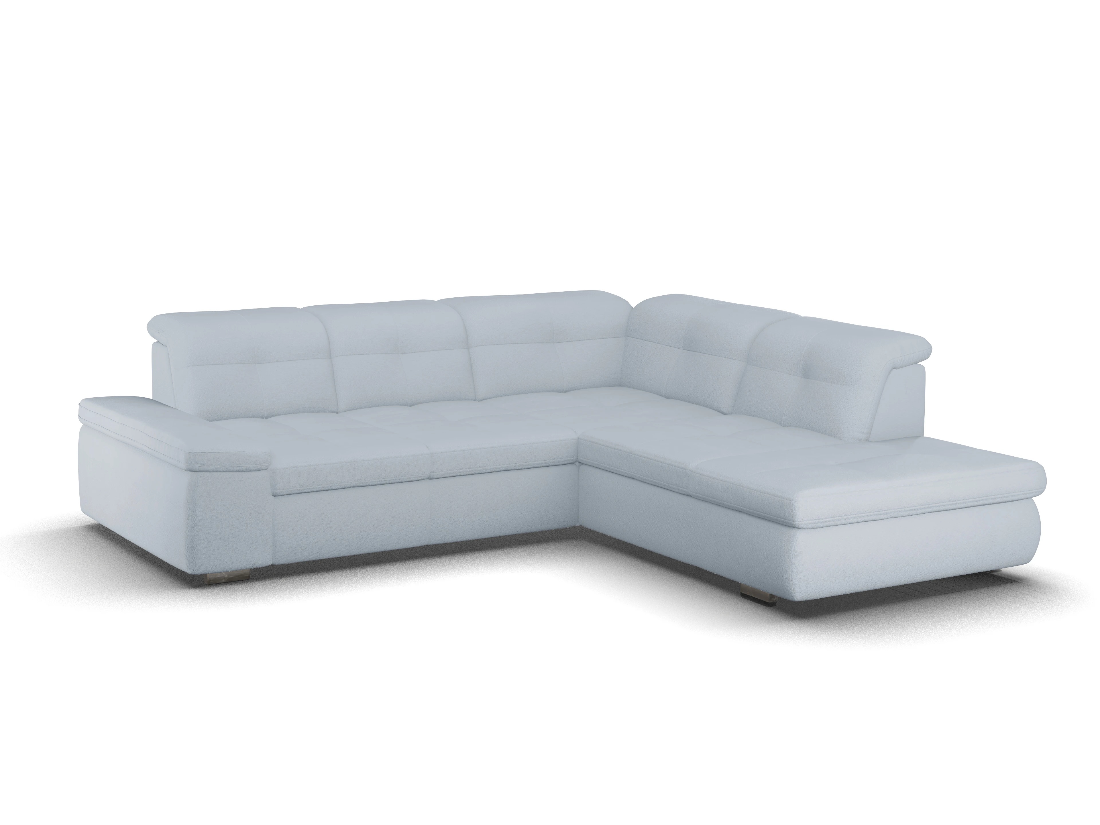 Ansicht des Produktes SC Smart 1001 Ecksofa rechts Abschluss offen in Stoff Blau