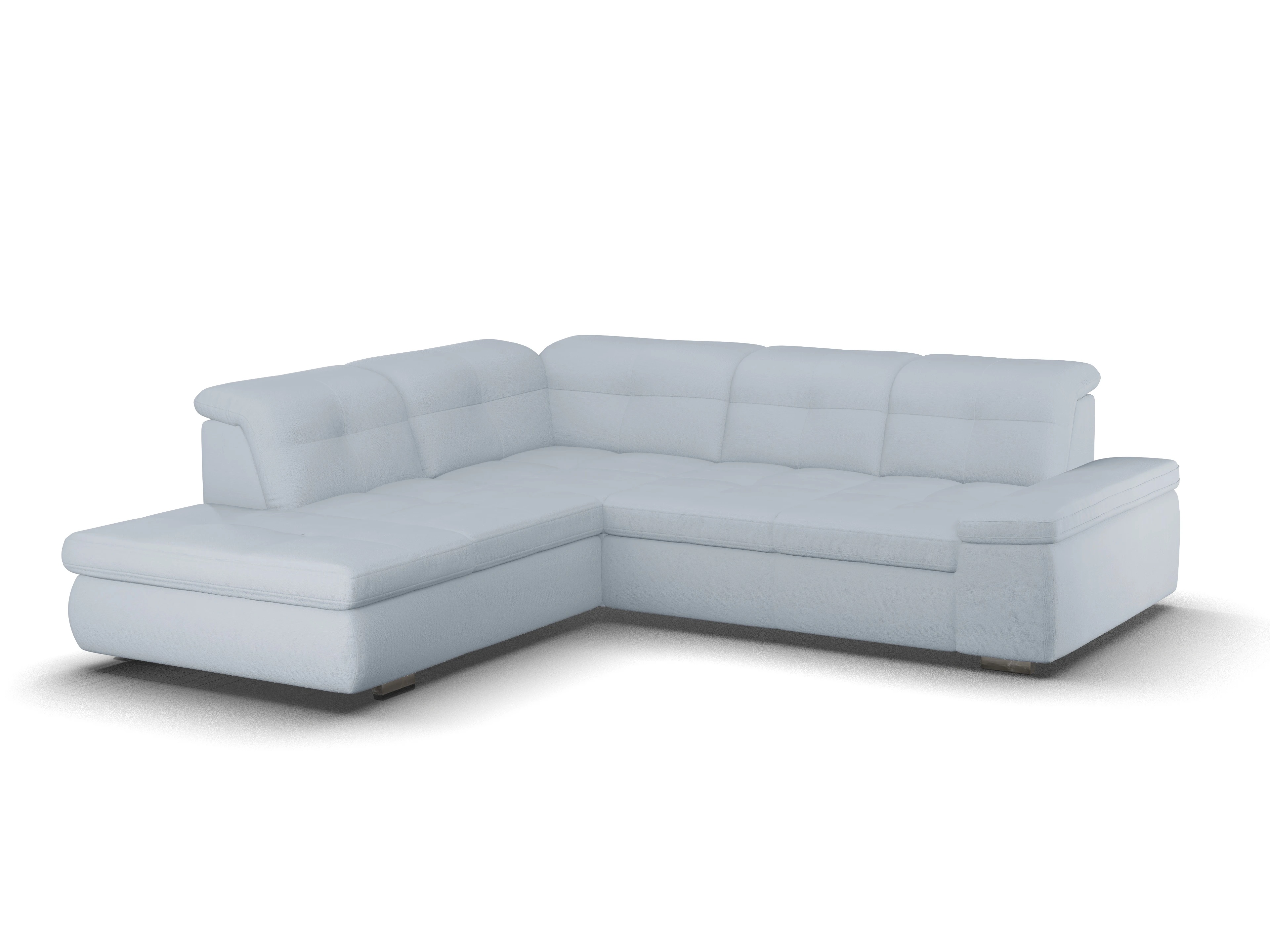 Ansicht des Produktes SC Smart 1001 Ecksofa links Abschluss offen in Stoff Blau