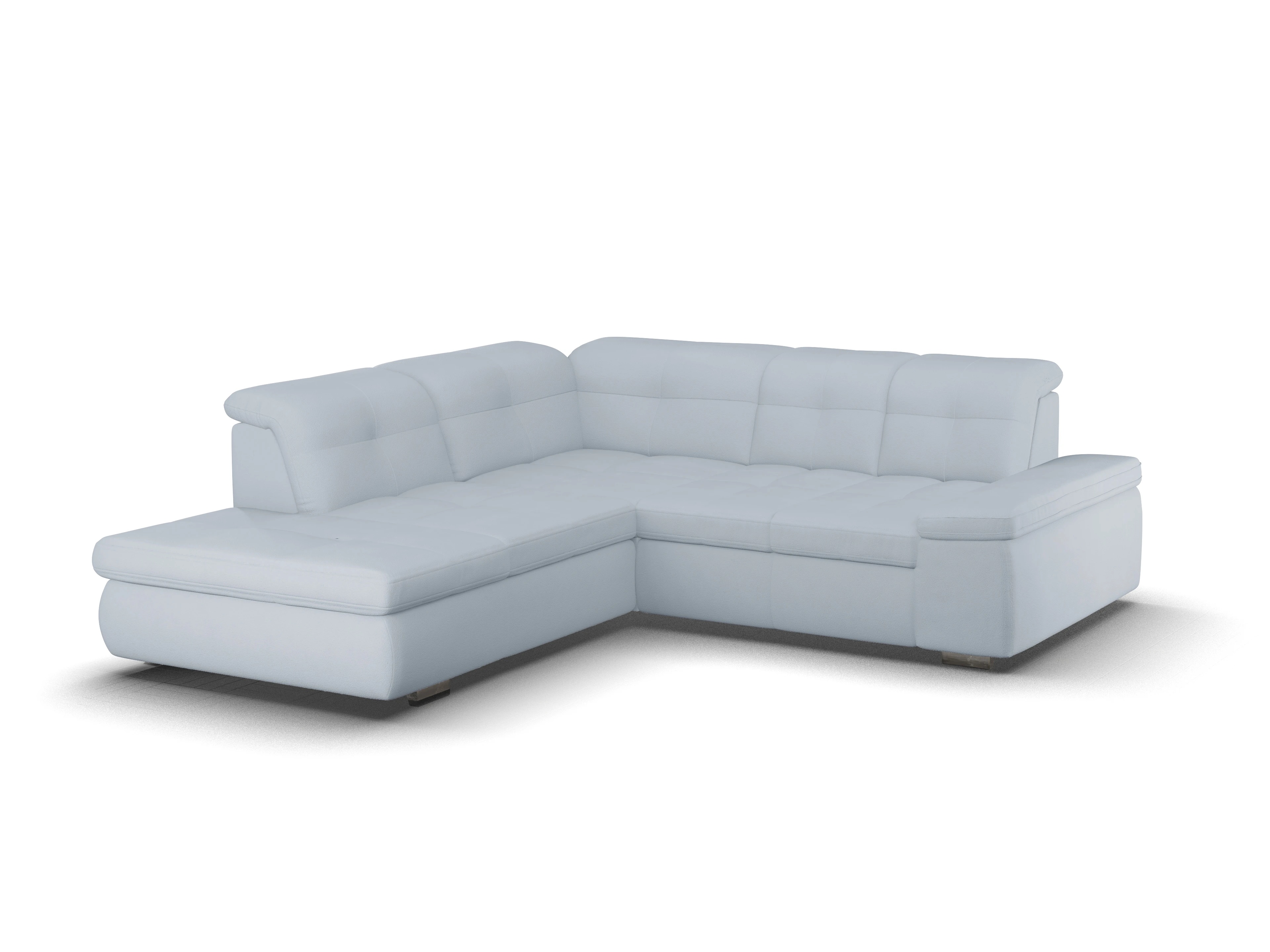 Ansicht des Produktes SC Smart 1001 Ecksofa links Abschluss offen in Stoff Blau