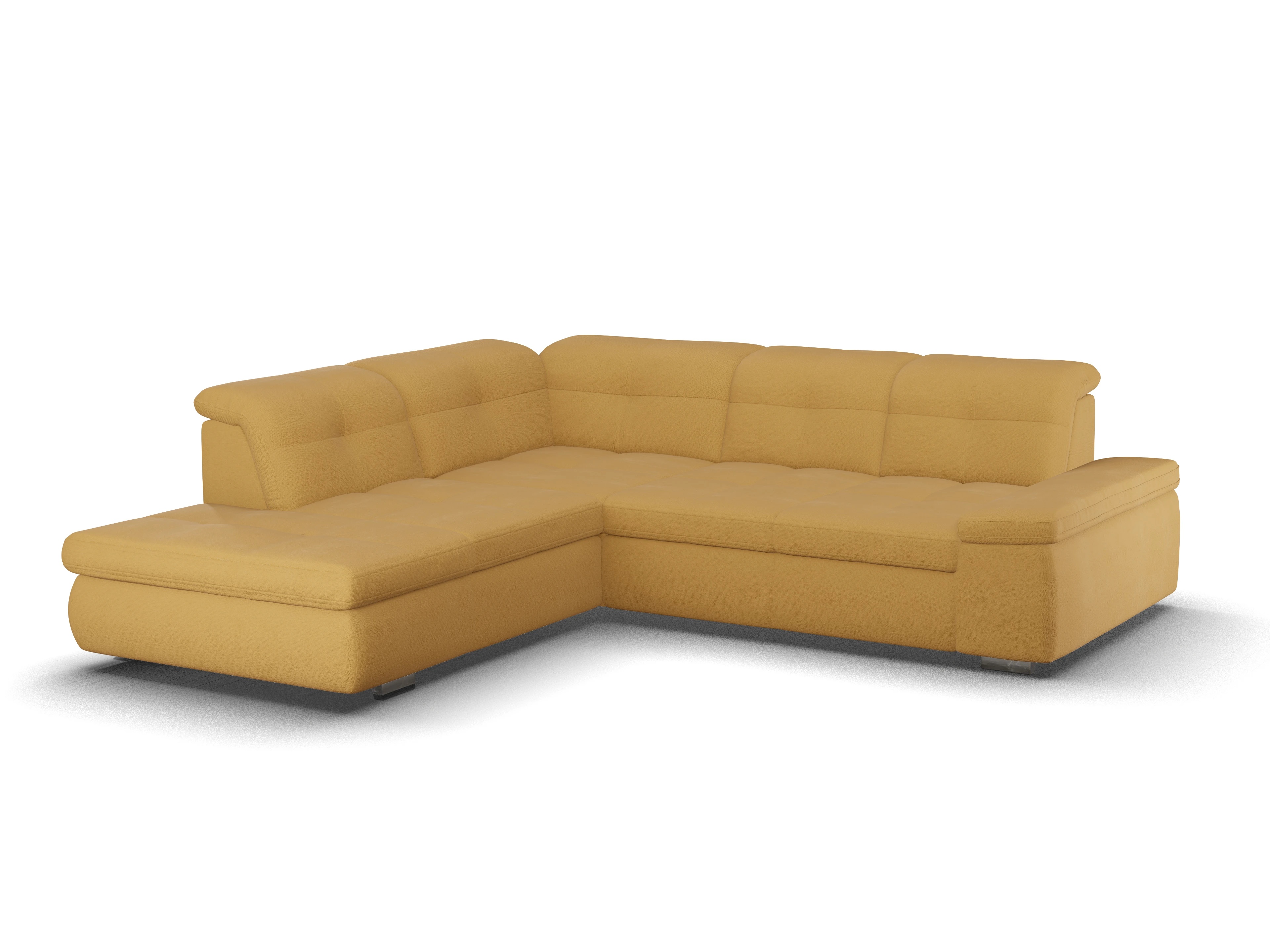 Ansicht des Produktes SC Smart 1001 Ecksofa links Abschluss offen in Stoff Gelb