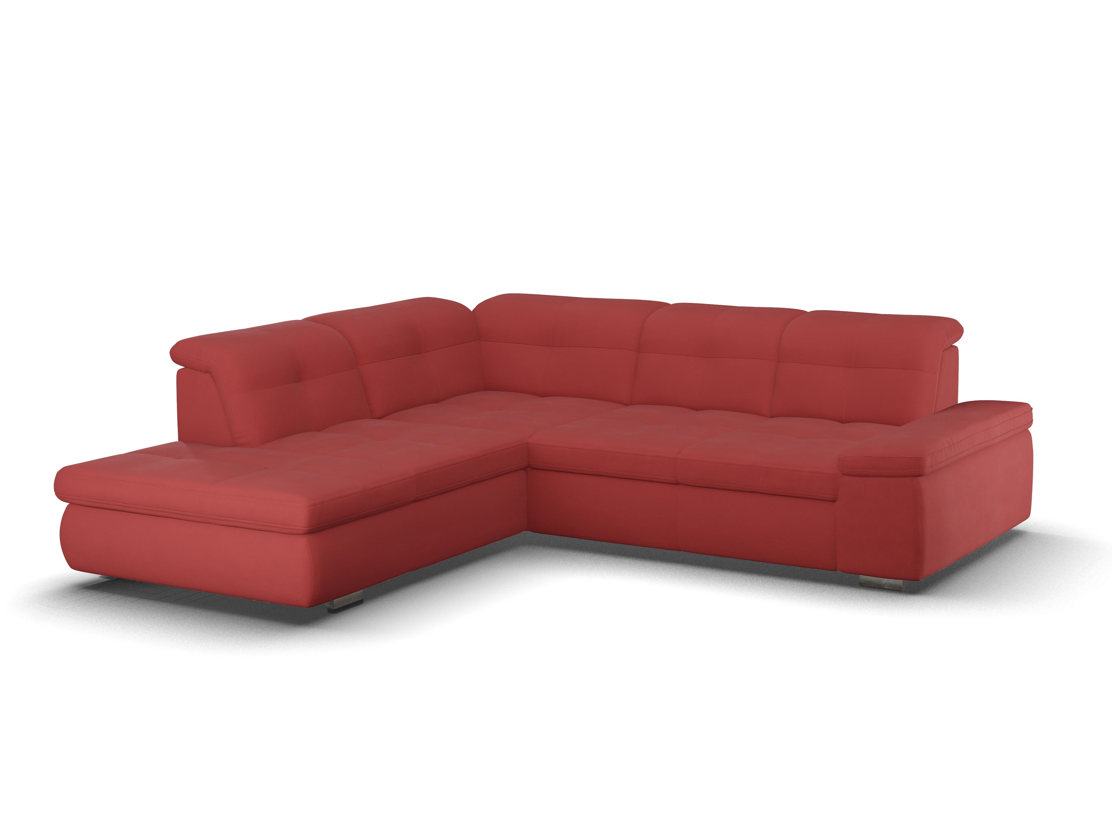 Ansicht des Produktes SC Smart 1001 Ecksofa links Abschluss offen in Stoff Rot