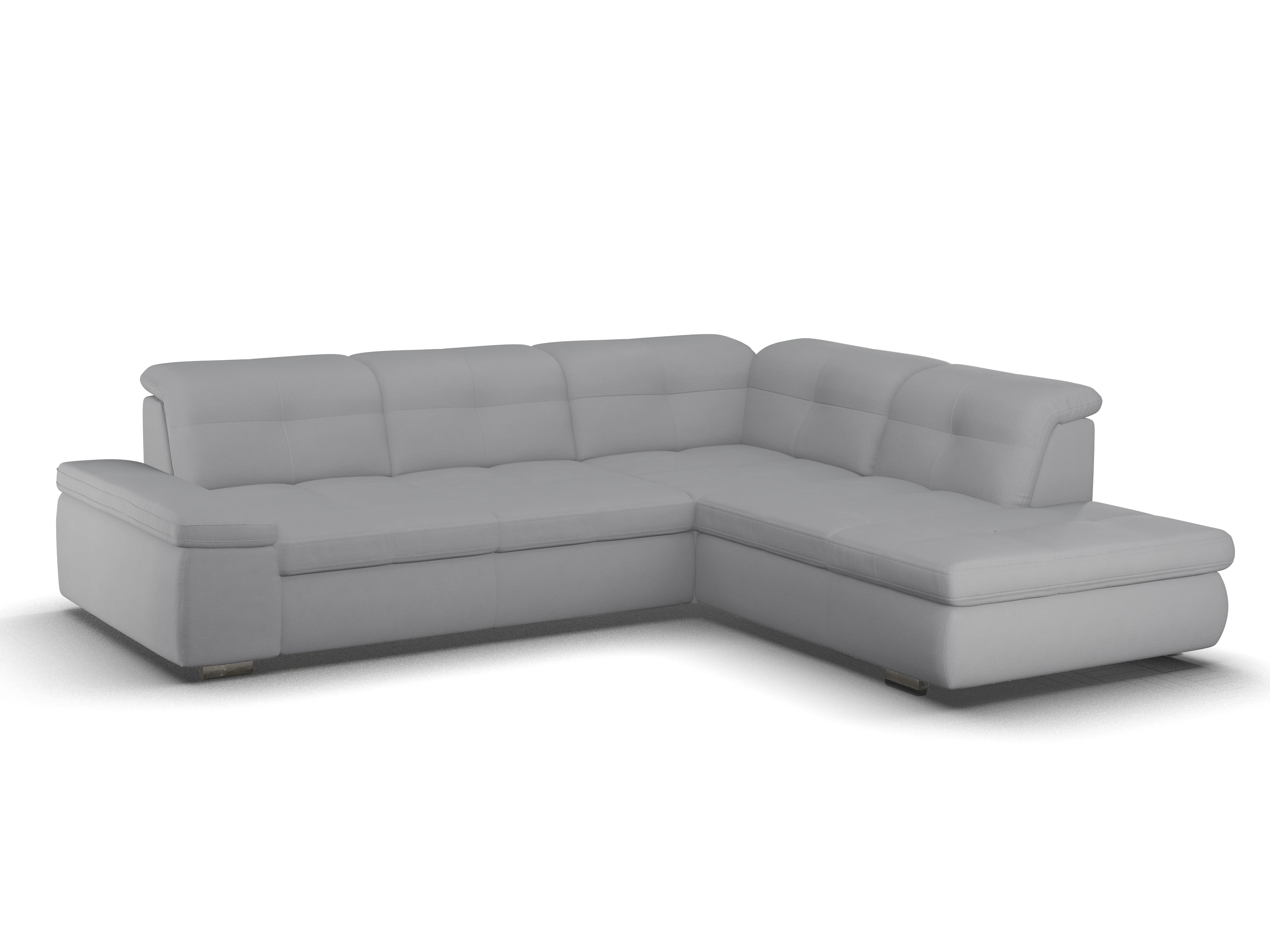 Ansicht des Produktes SC Smart 1001 Ecksofa rechts Abschluss offen in Stoff Grau