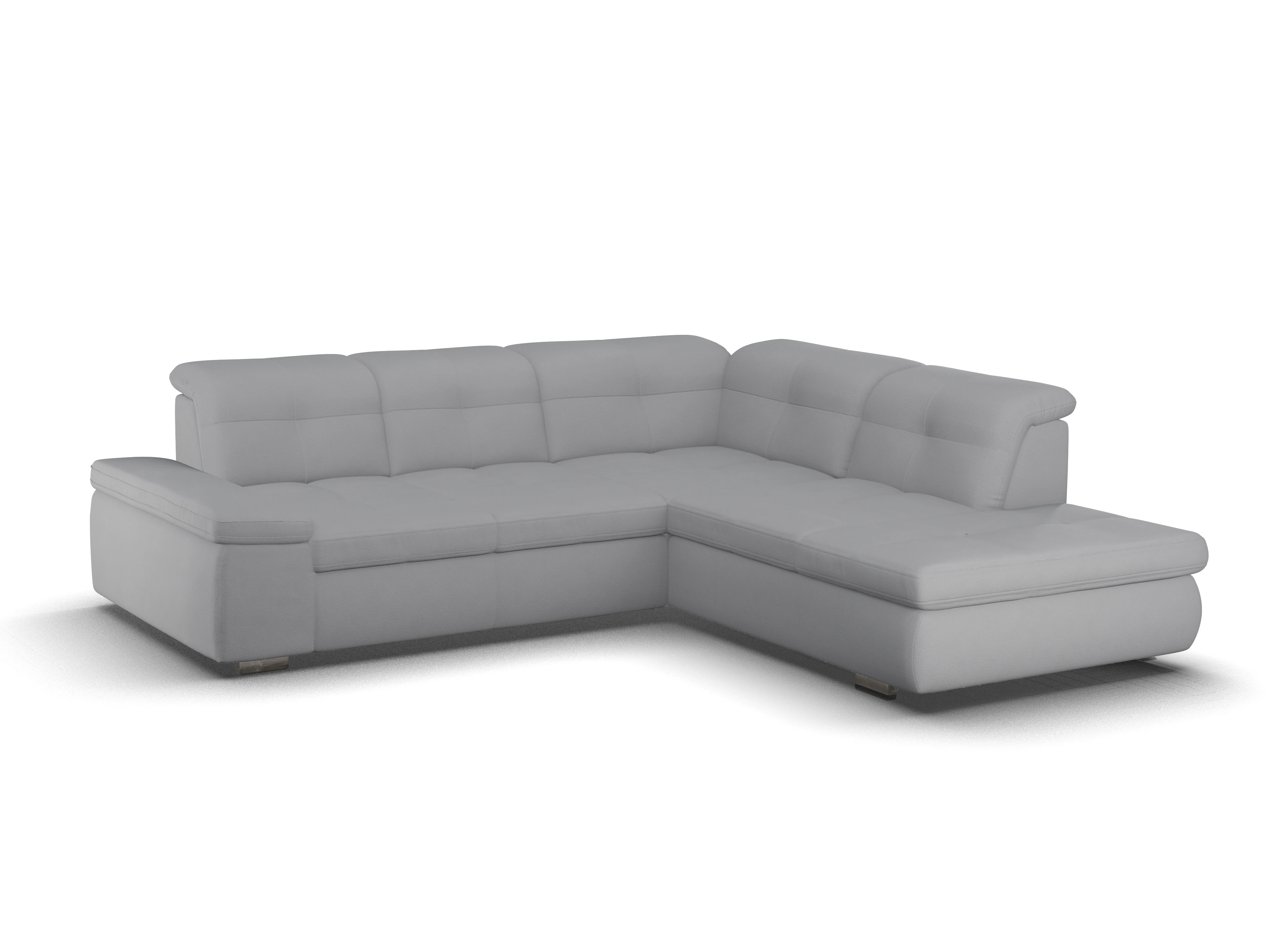 Ansicht des Produktes SC Smart 1001 Ecksofa rechts Abschluss offen in Stoff Grau