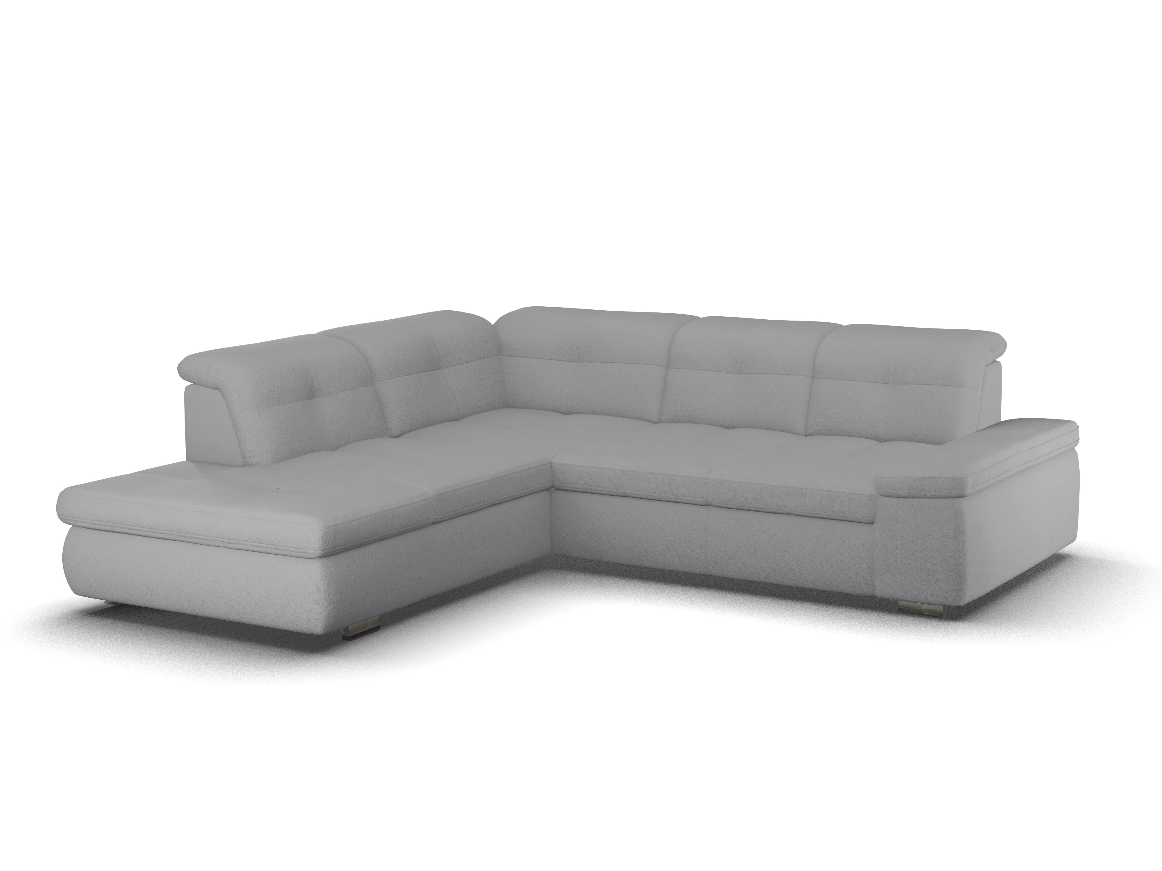 Ansicht des Produktes SC Smart 1001 Ecksofa links Abschluss offen in Stoff Grau