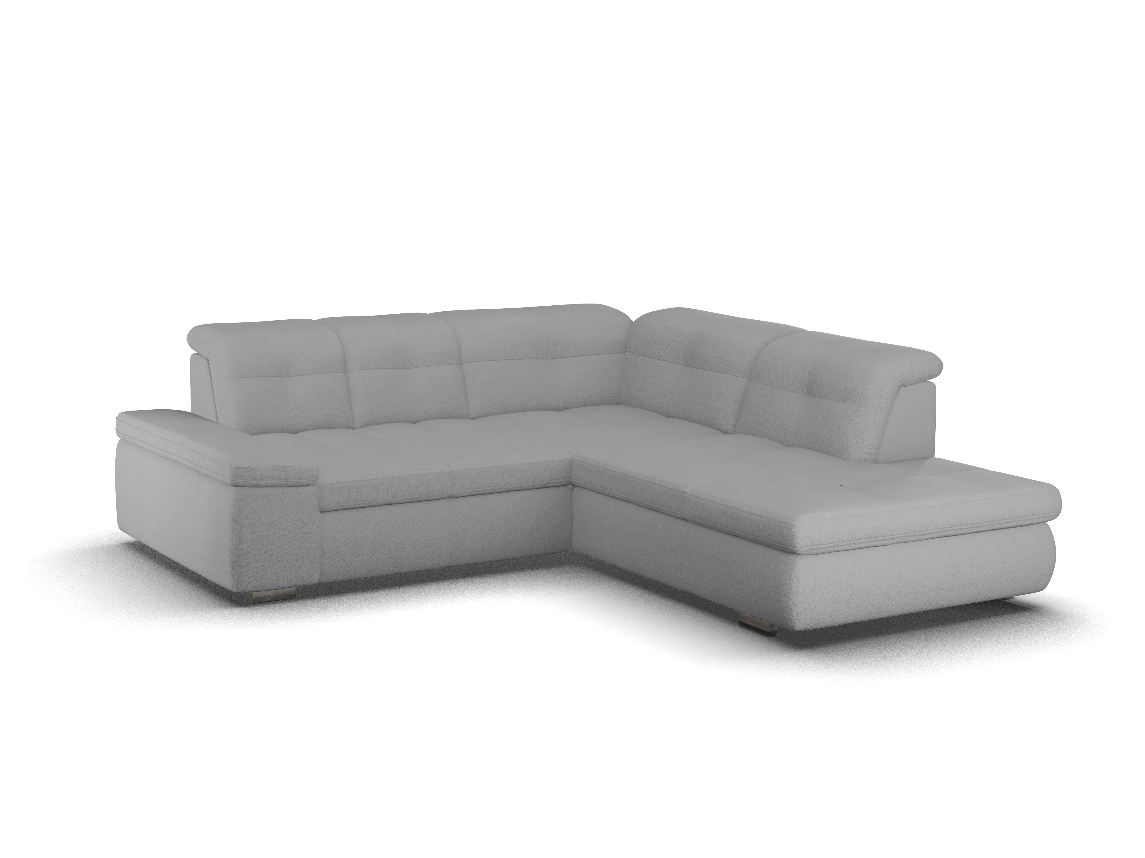 Ansicht des Produktes SC Smart 1001 Ecksofa rechts Abschluss offen in Stoff Grau