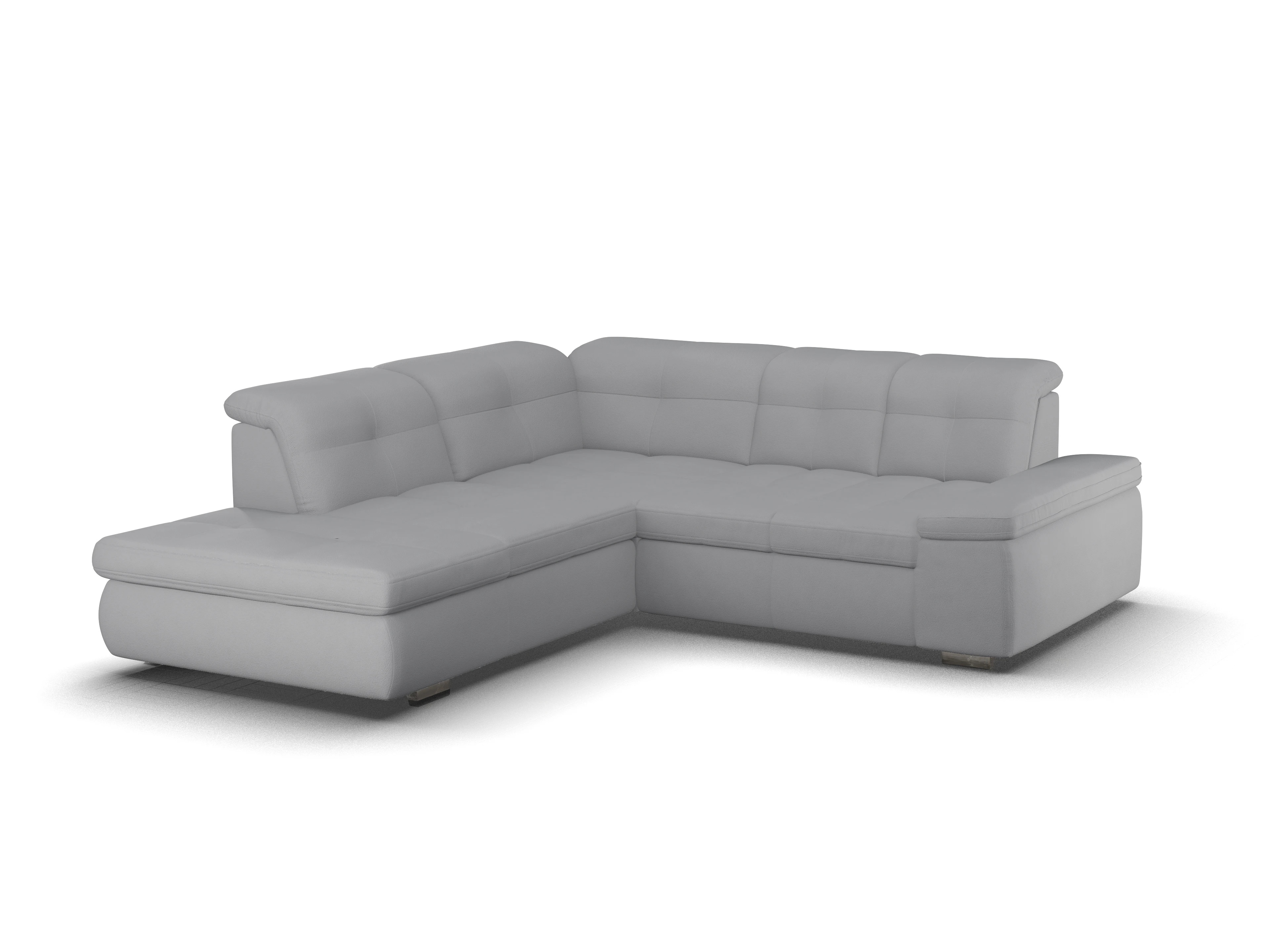 Sitz Concept smart 1001 Ecksofa 1,5Aho SE Small L Ansicht des Produktes SC Smart 1001 Ecksofa links Abschluss offen in Stoff Grau