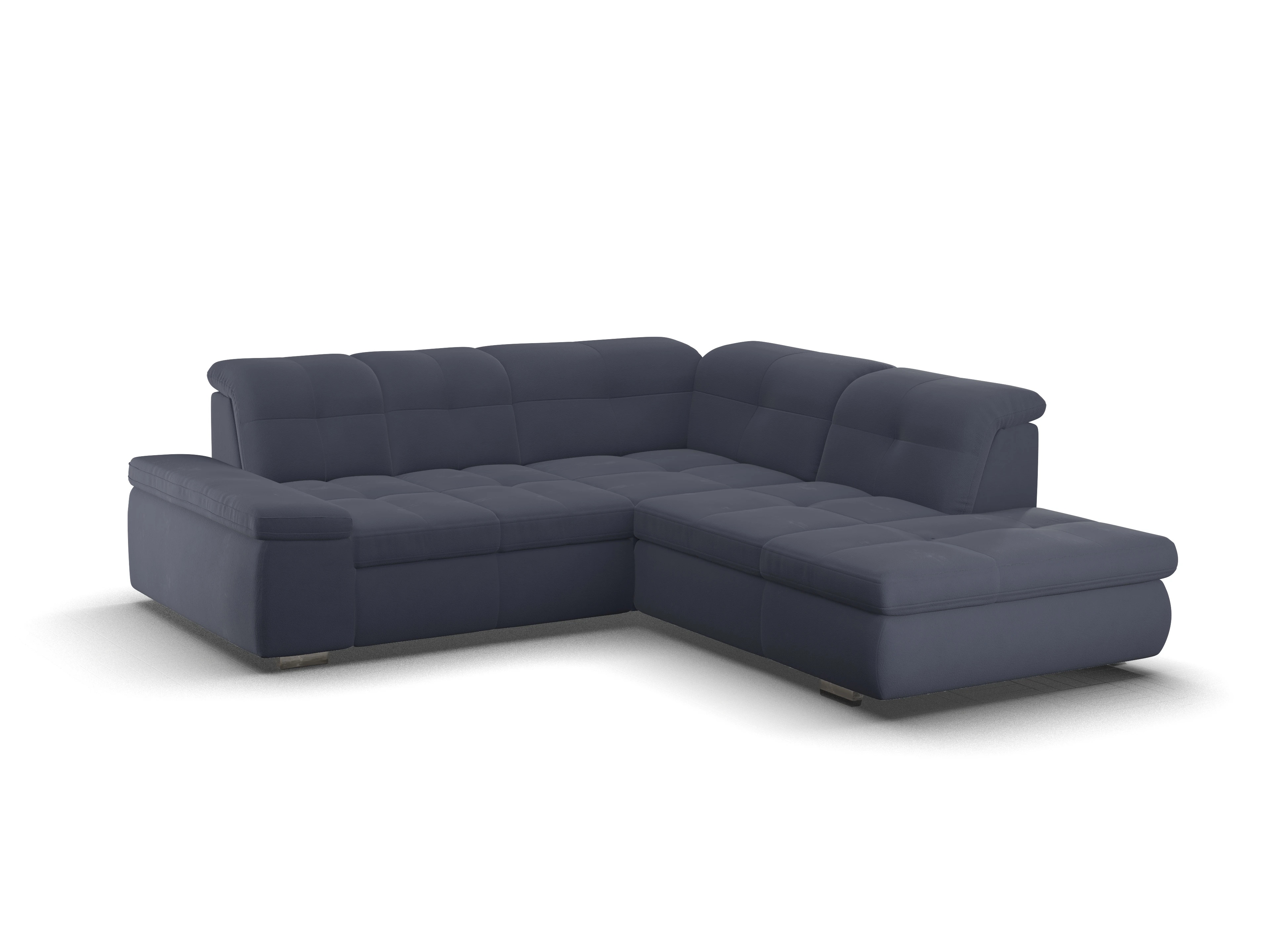 Ansicht des Produktes SC Smart 1001 Ecksofa rechts Abschluss offen in Stoff Blau