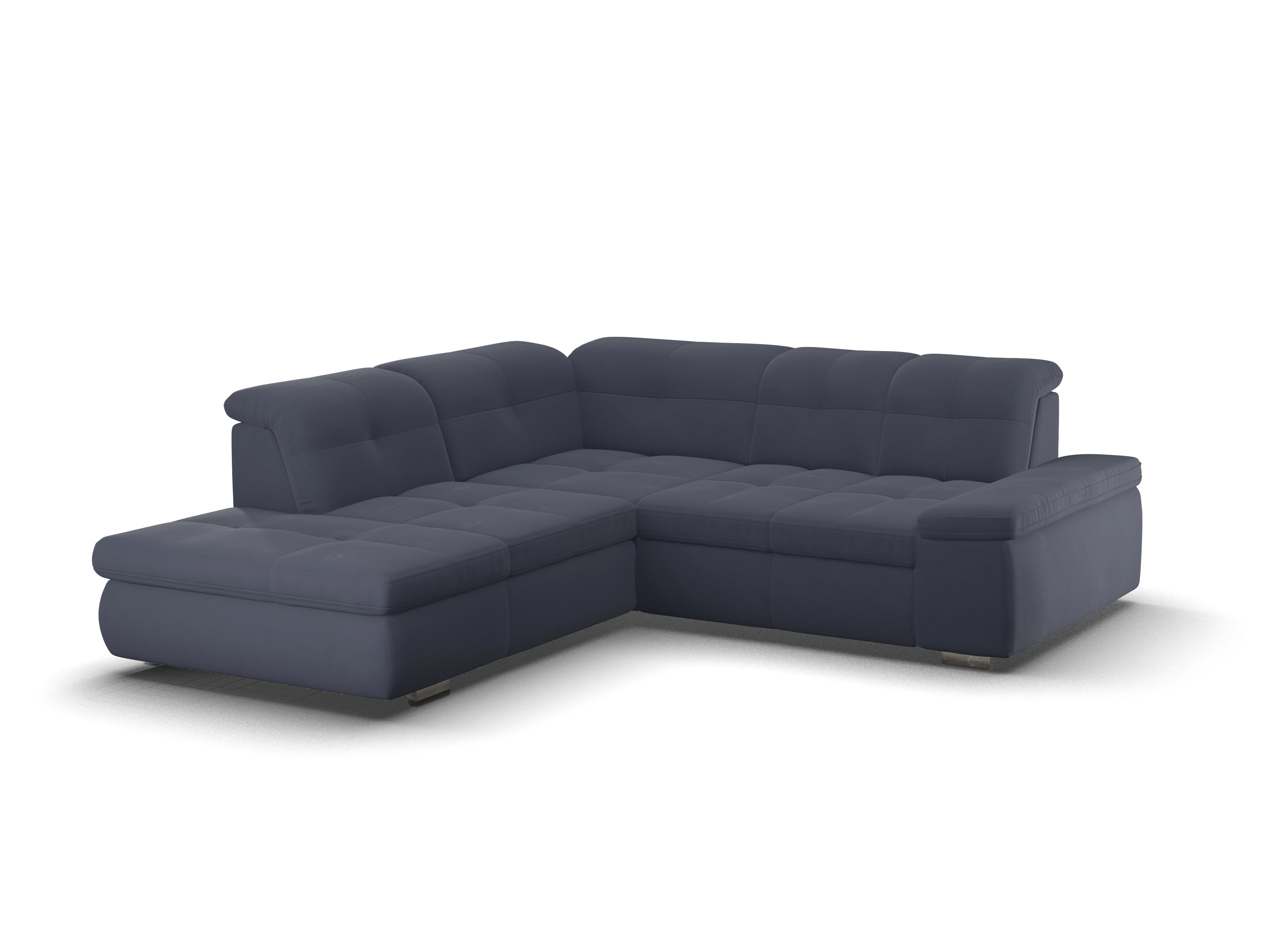 Ansicht des Produktes SC Smart 1001 Ecksofa links Abschluss offen in Stoff Blau