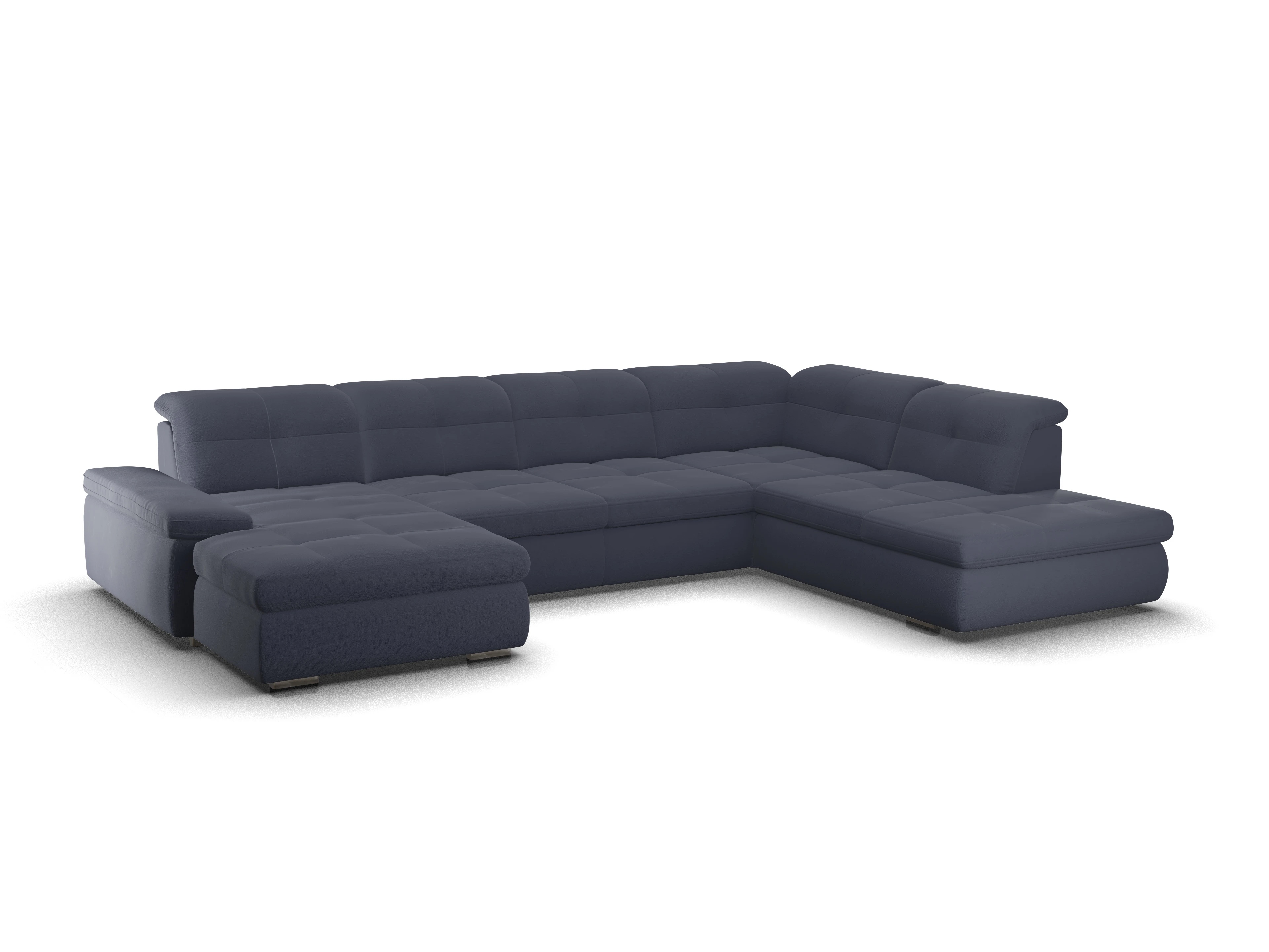 Sitz Concept smart 1001 Canapé Large SE 1,5Aho L Ansicht des Produktes SC Smart 1001 Wohnlandschaft offen beidseitig in Stoff Blau