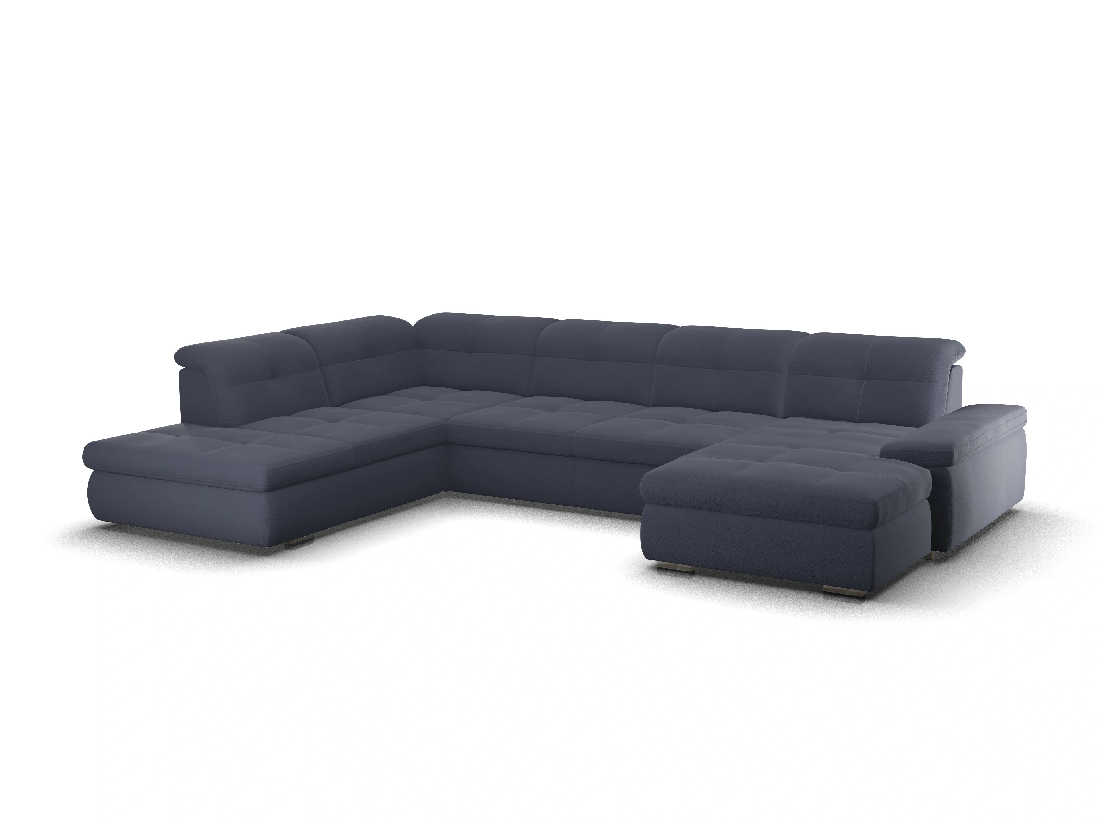 Sitz Concept smart 1001 Canapé Large SE 1,5Aho R Ansicht des Produktes SC Smart 1001 Wohnlandschaft offen beidseitig in Stoff Blau