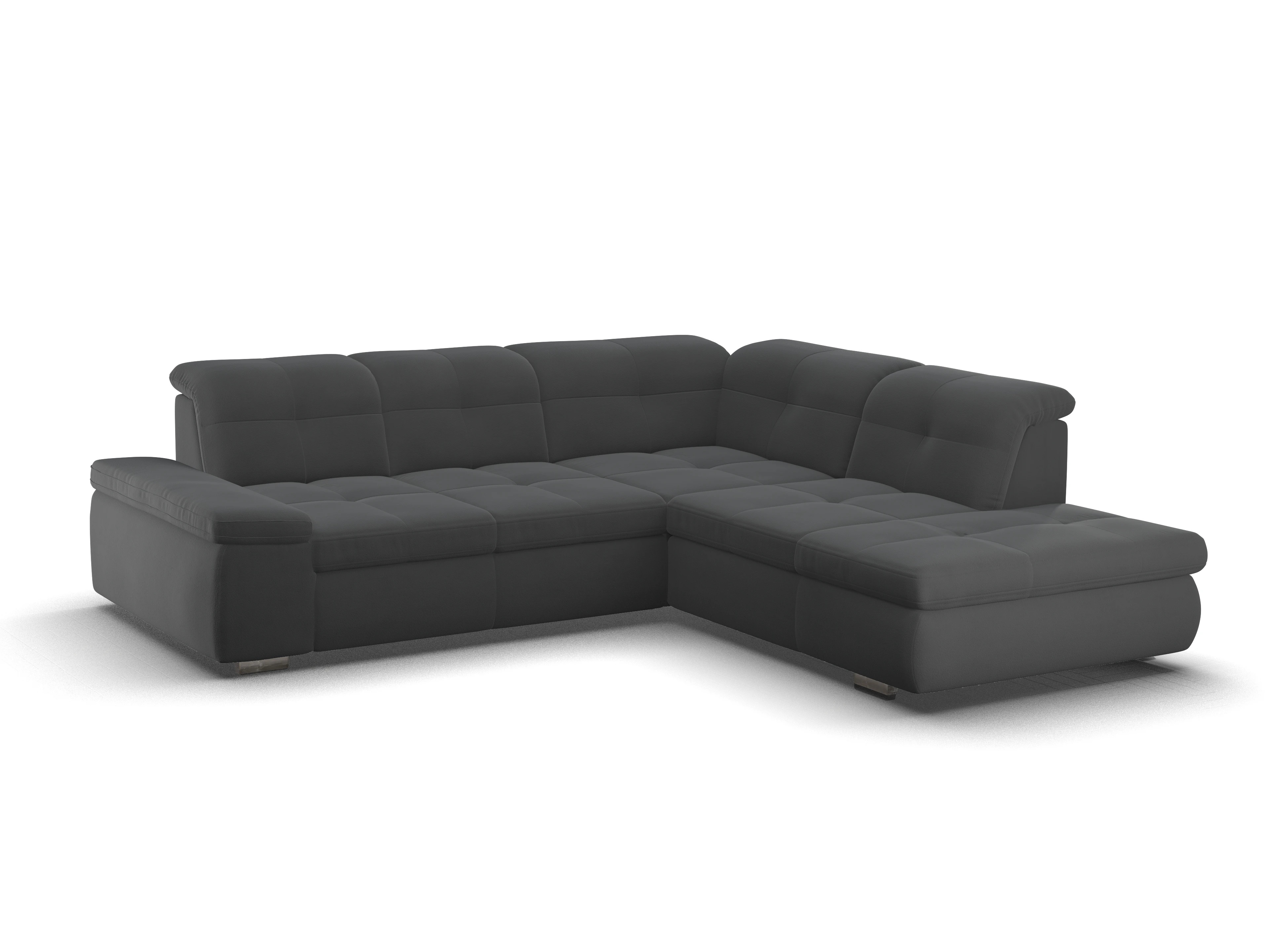 Ansicht des Produktes SC Smart 1001 Ecksofa rechts Abschluss offen in Stoff Schwarz