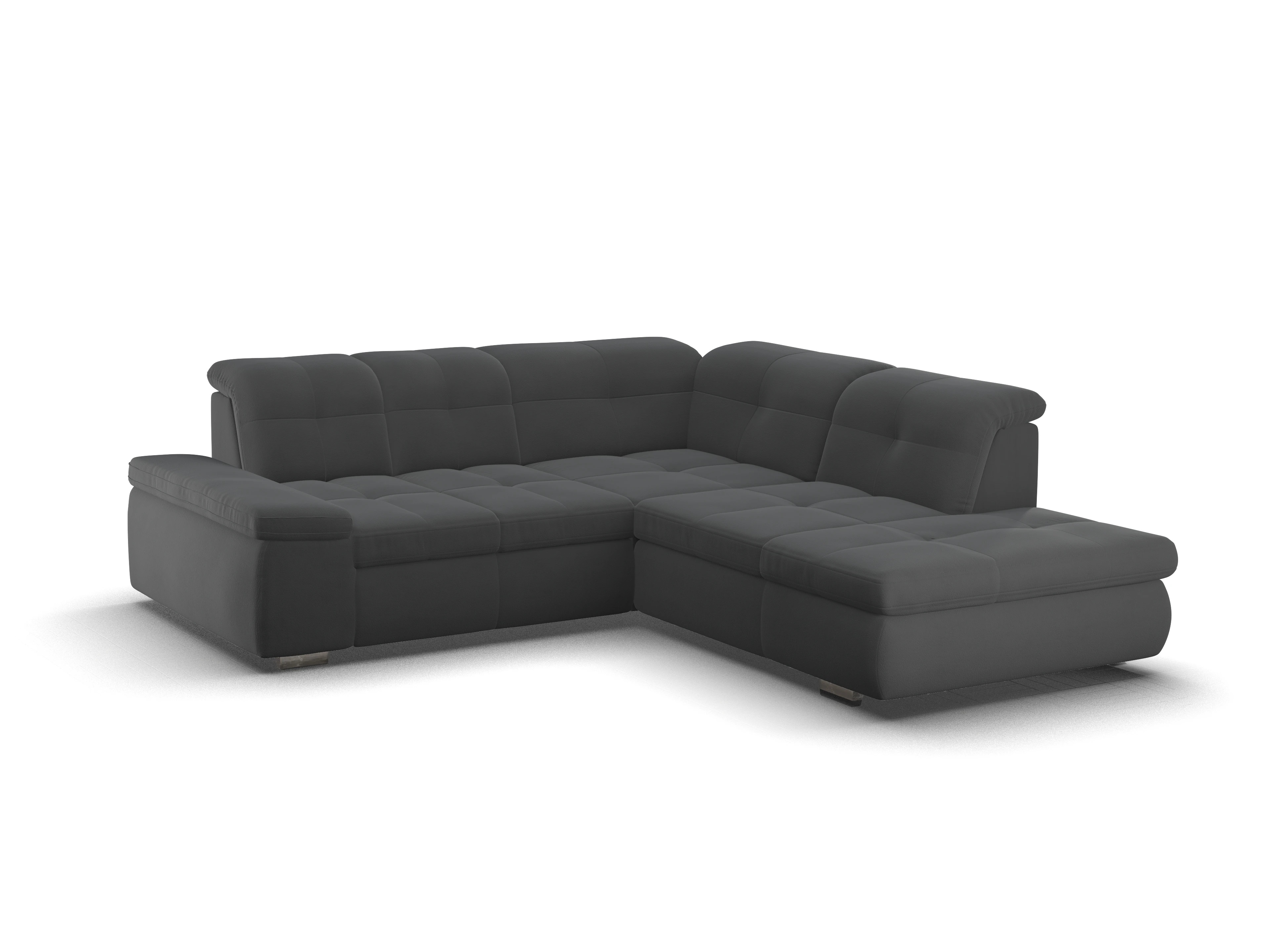 Ansicht des Produktes SC Smart 1001 Ecksofa rechts Abschluss offen in Stoff Schwarz