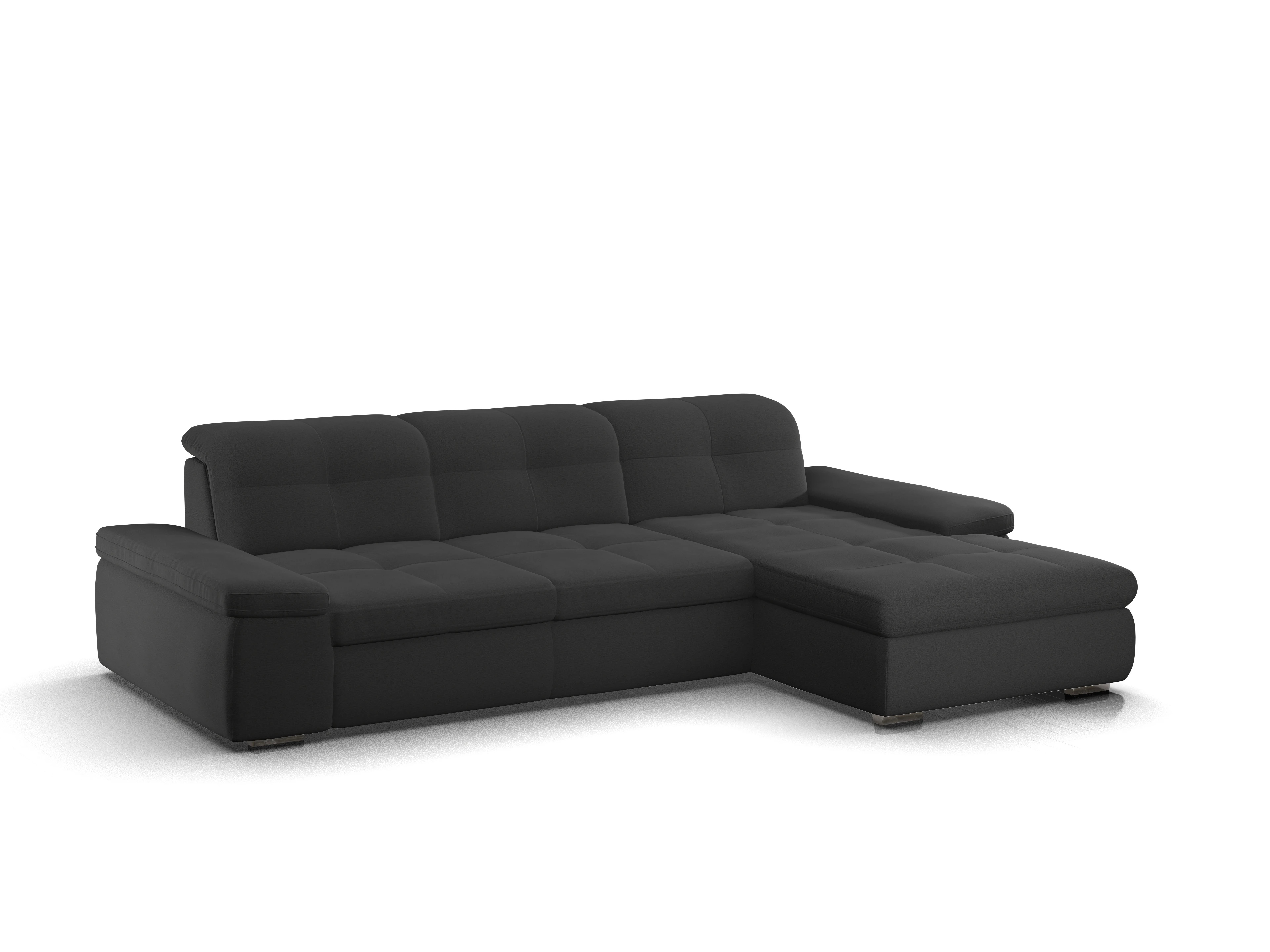 Ansicht des Produktes SC Smart 1001 Ecksofa rechts Abschluss offen in Stoff Grau