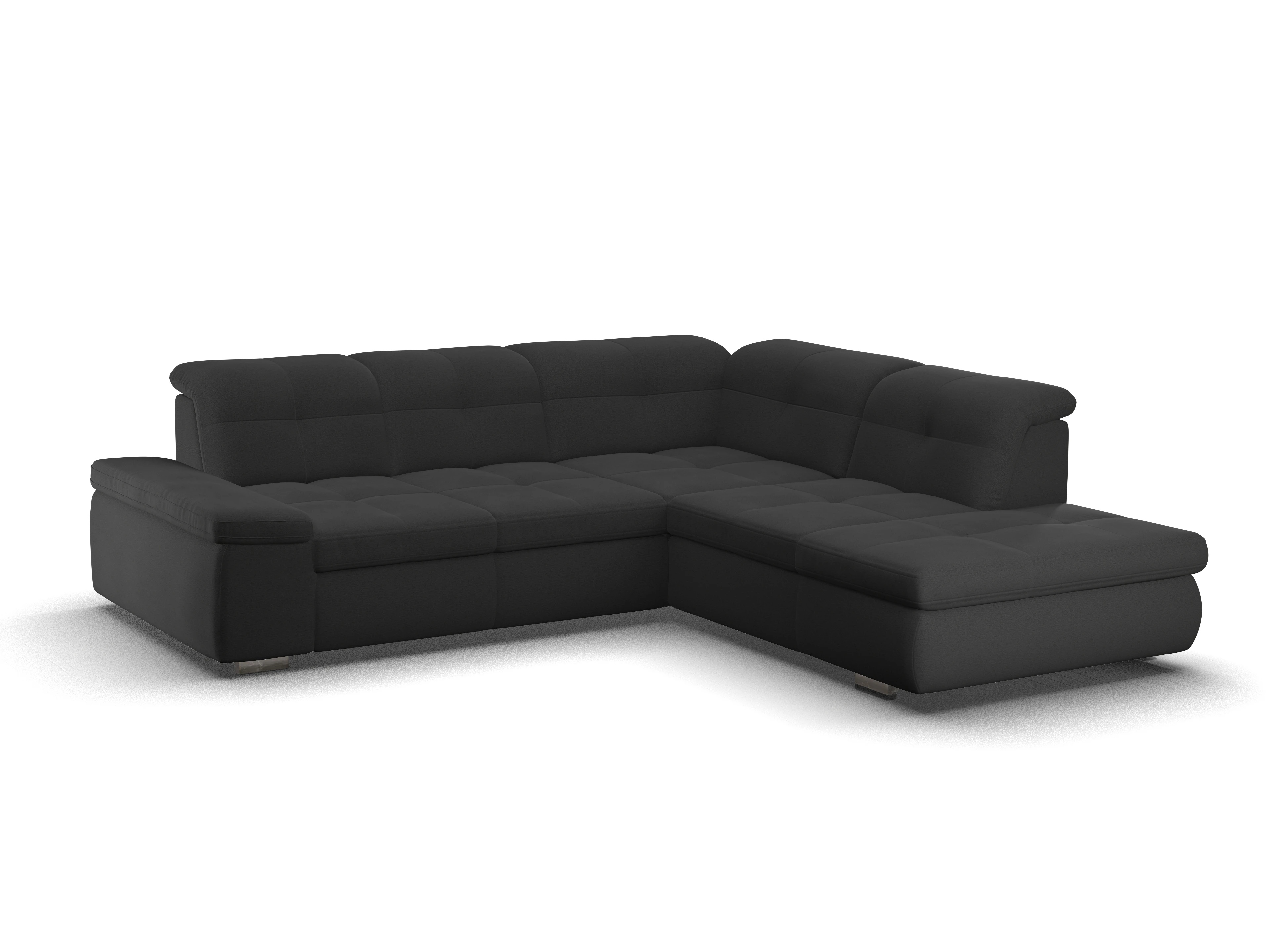 Ansicht des Produktes SC Smart 1001 Ecksofa rechts Abschluss offen in Stoff Grau