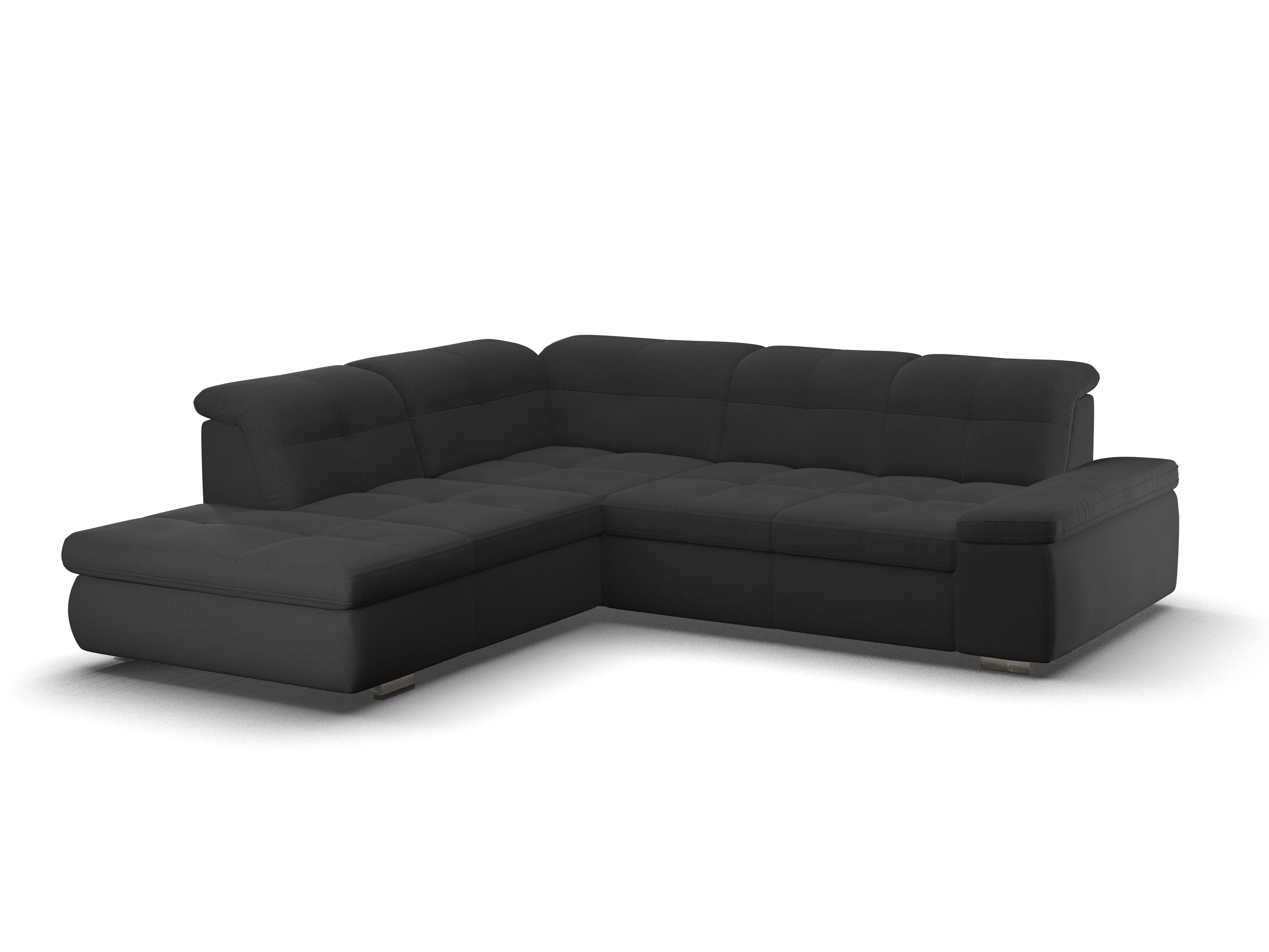 Sitz Concept smart 1001 Ecksofa 1,5Aho SE Medium L Ansicht des Produktes SC Smart 1001 Ecksofa links Abschluss offen in Stoff Grau