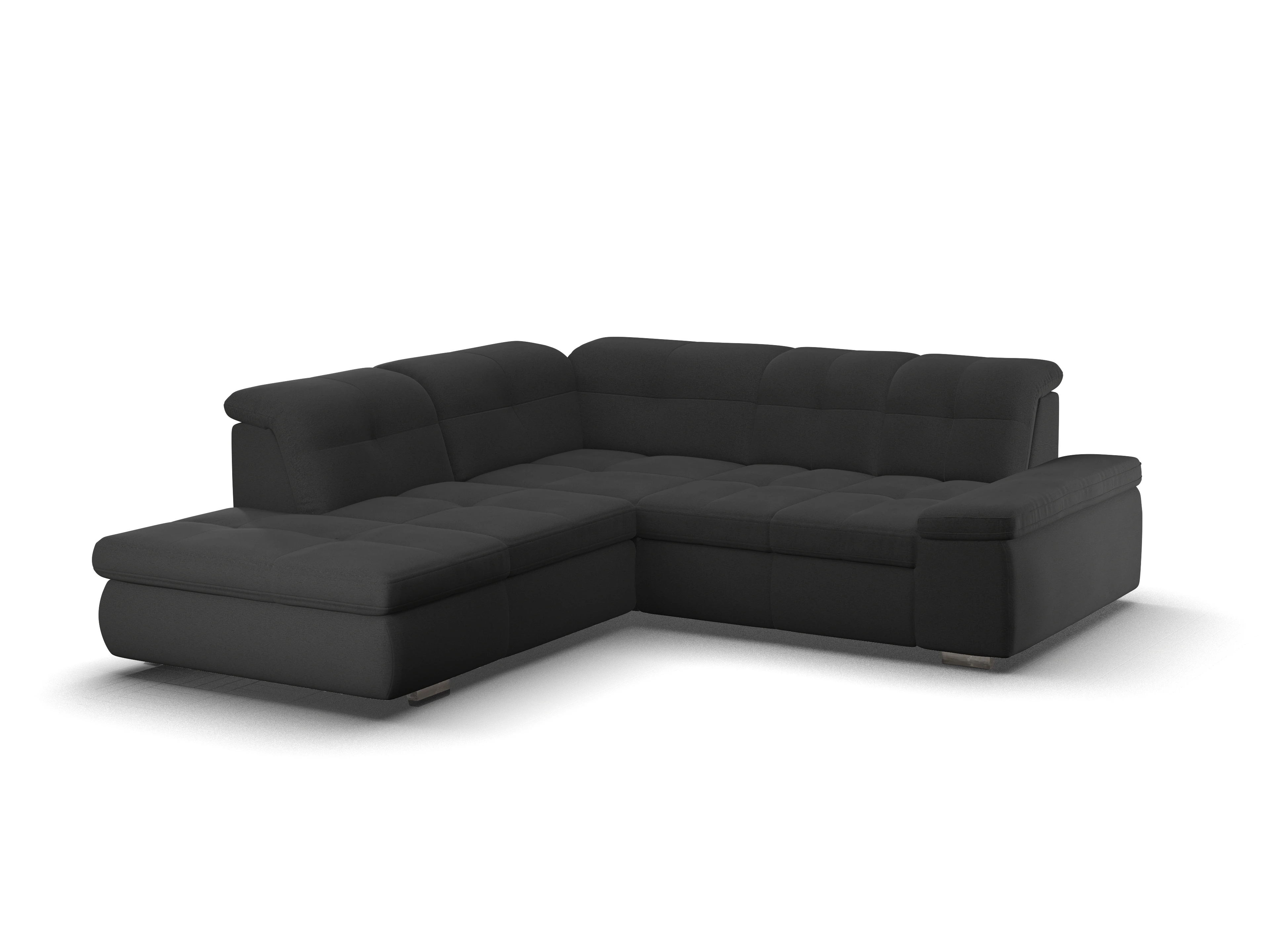 Ansicht des Produktes SC Smart 1001 Ecksofa links Abschluss offen in Stoff Grau