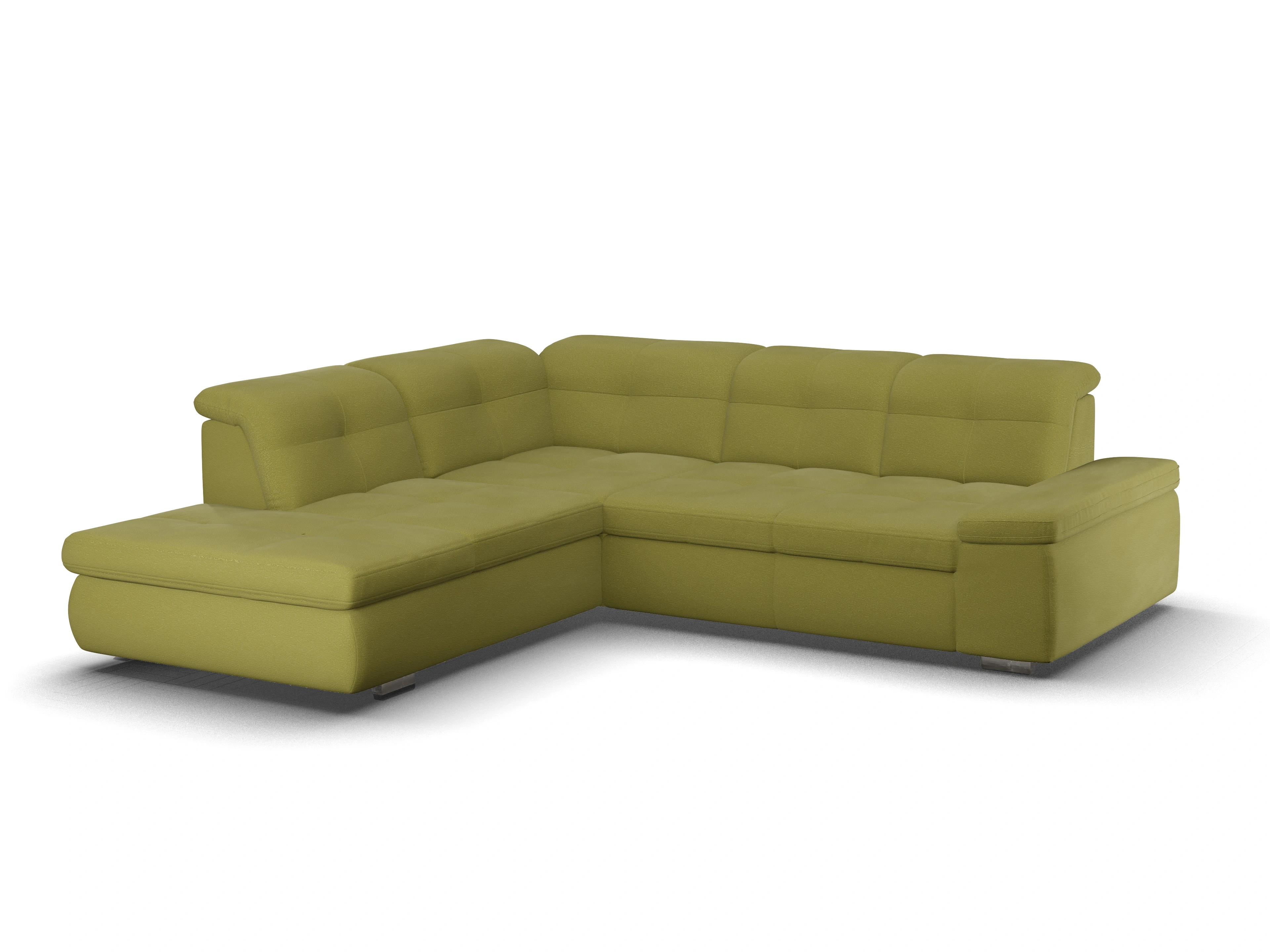 Ansicht des Produktes SC Smart 1001 Ecksofa links Abschluss offen in Stoff Grün