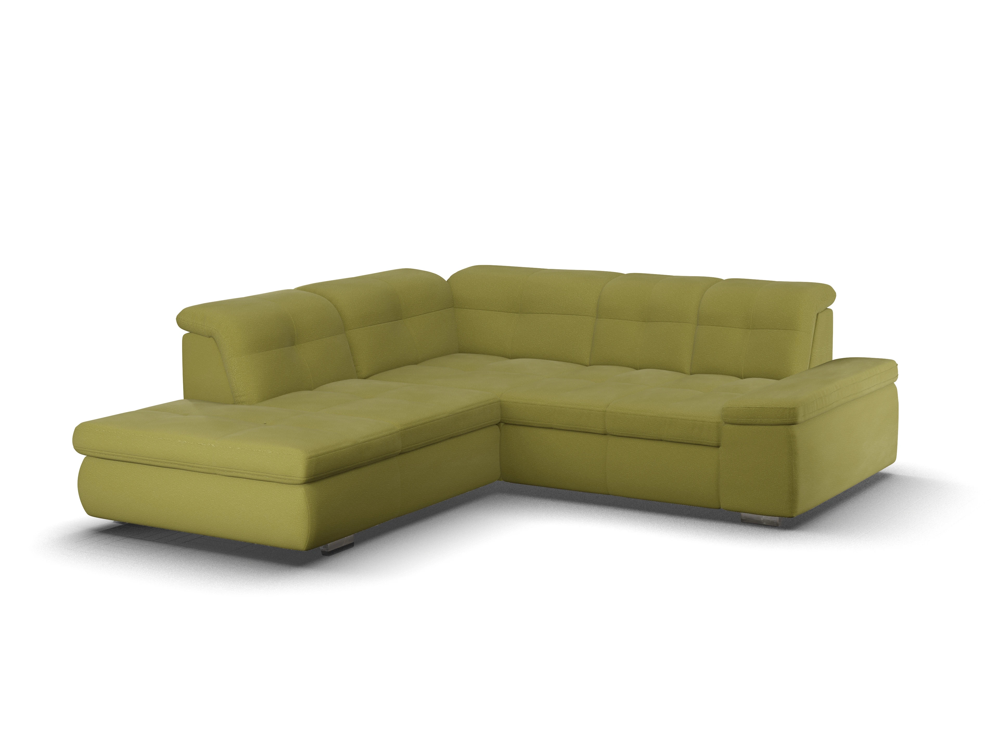 Ansicht des Produktes SC Smart 1001 Ecksofa links Abschluss offen in Stoff Grün