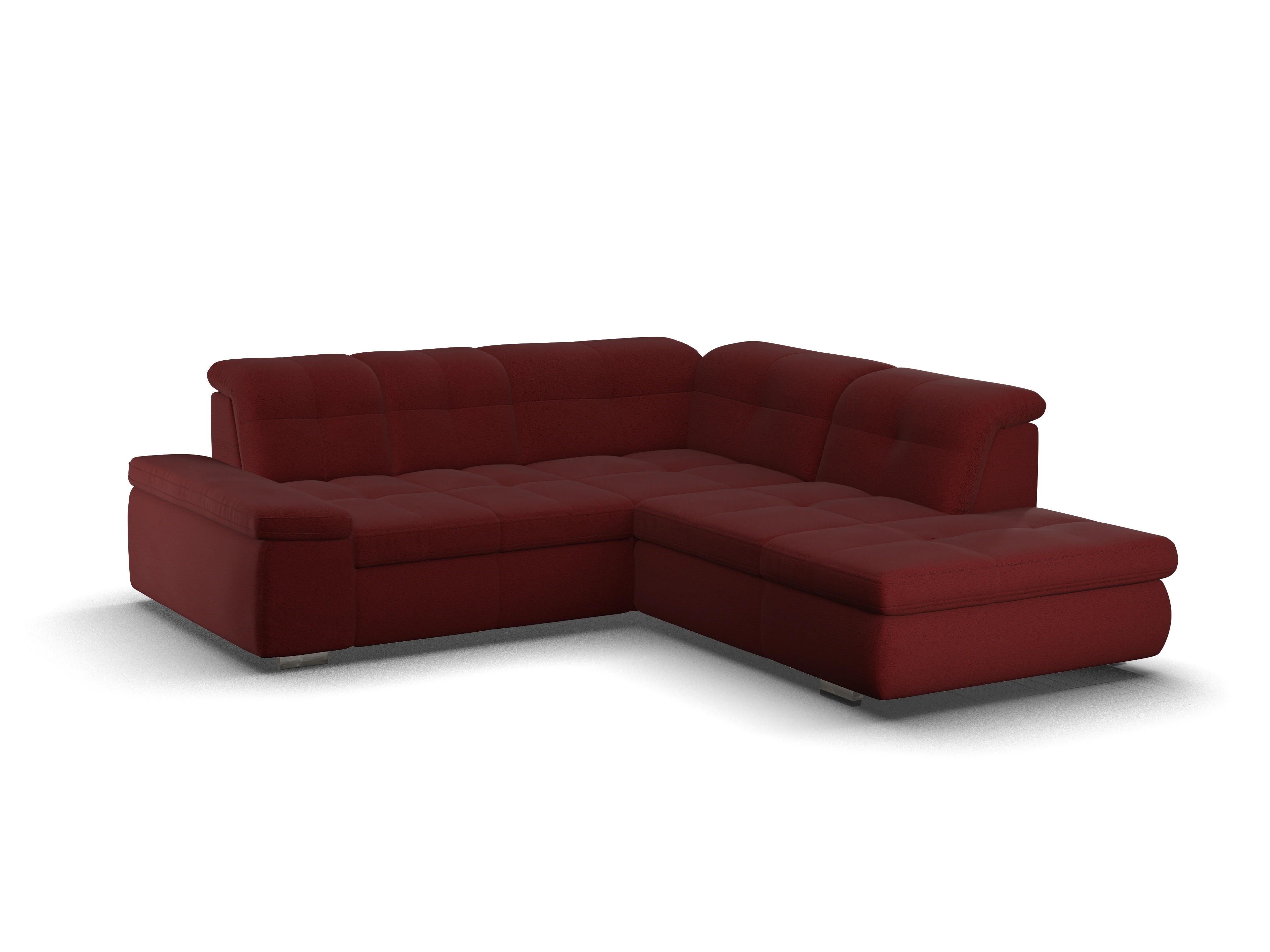 Ansicht des Produktes SC Smart 1001 Ecksofa rechts Abschluss offen in Stoff Rot
