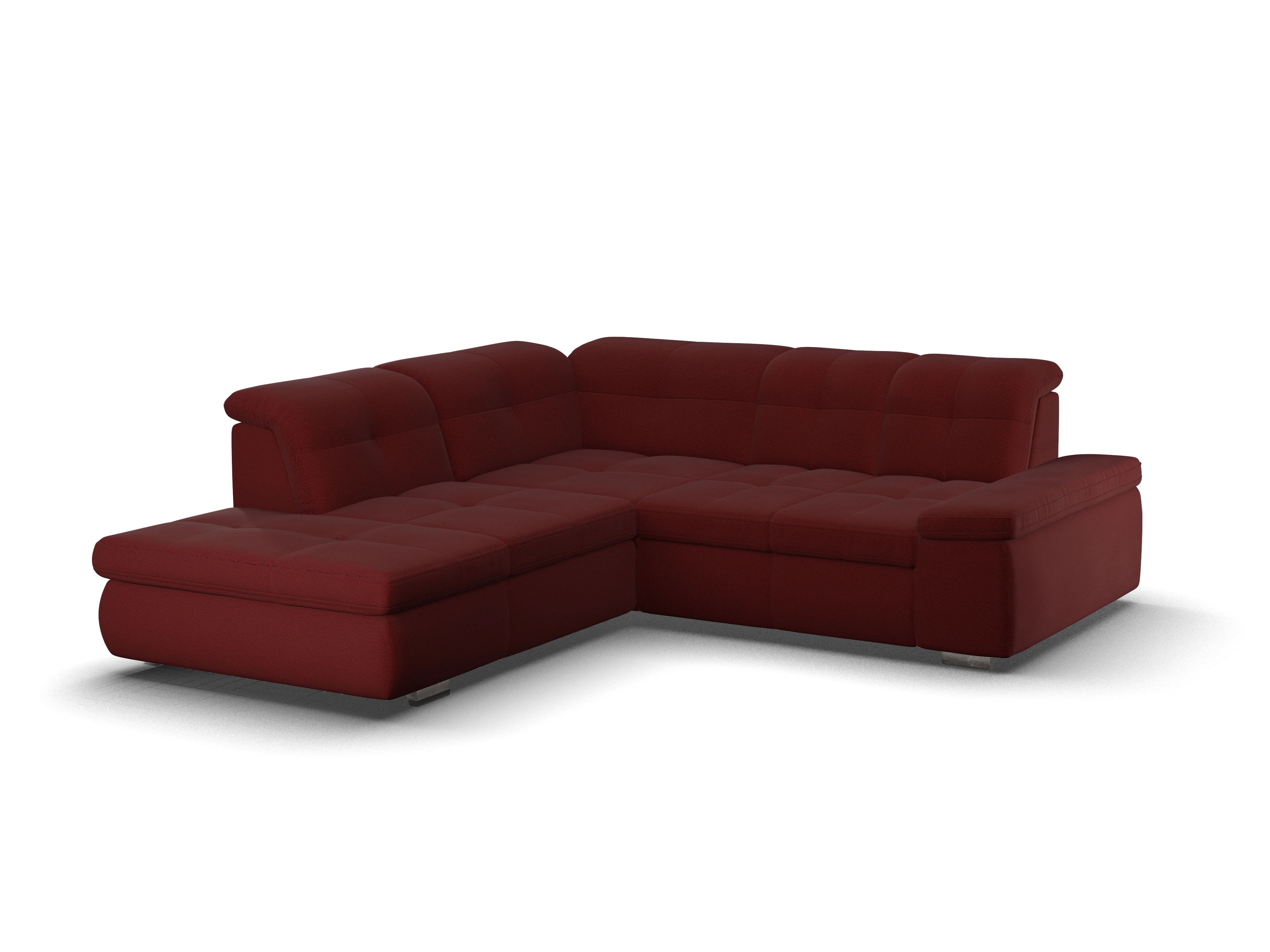Ansicht des Produktes SC Smart 1001 Ecksofa links Abschluss offen in Stoff Rot